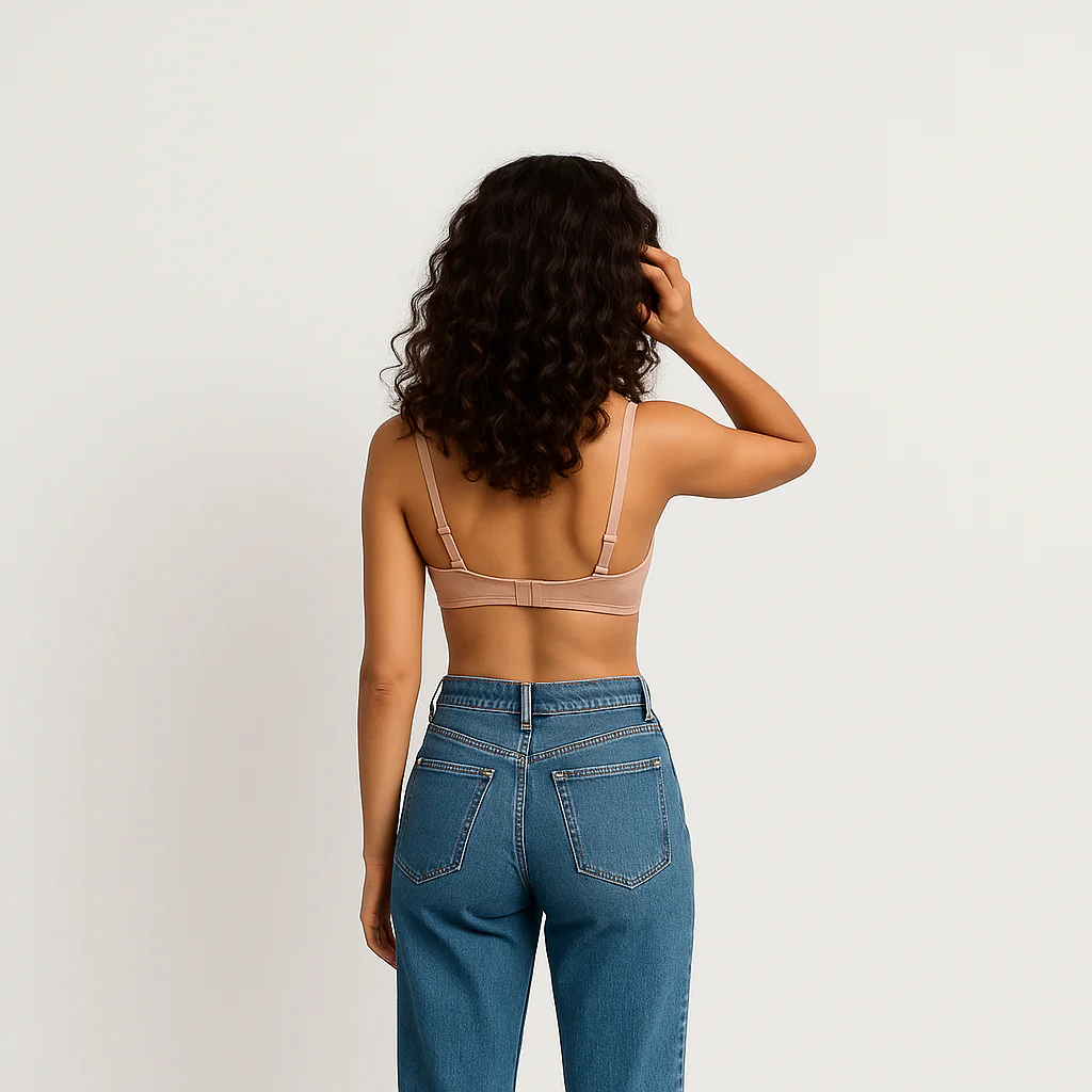 Full Coverage Padded Non Wired Cotton Spandex Tshirt Bra - Image 3