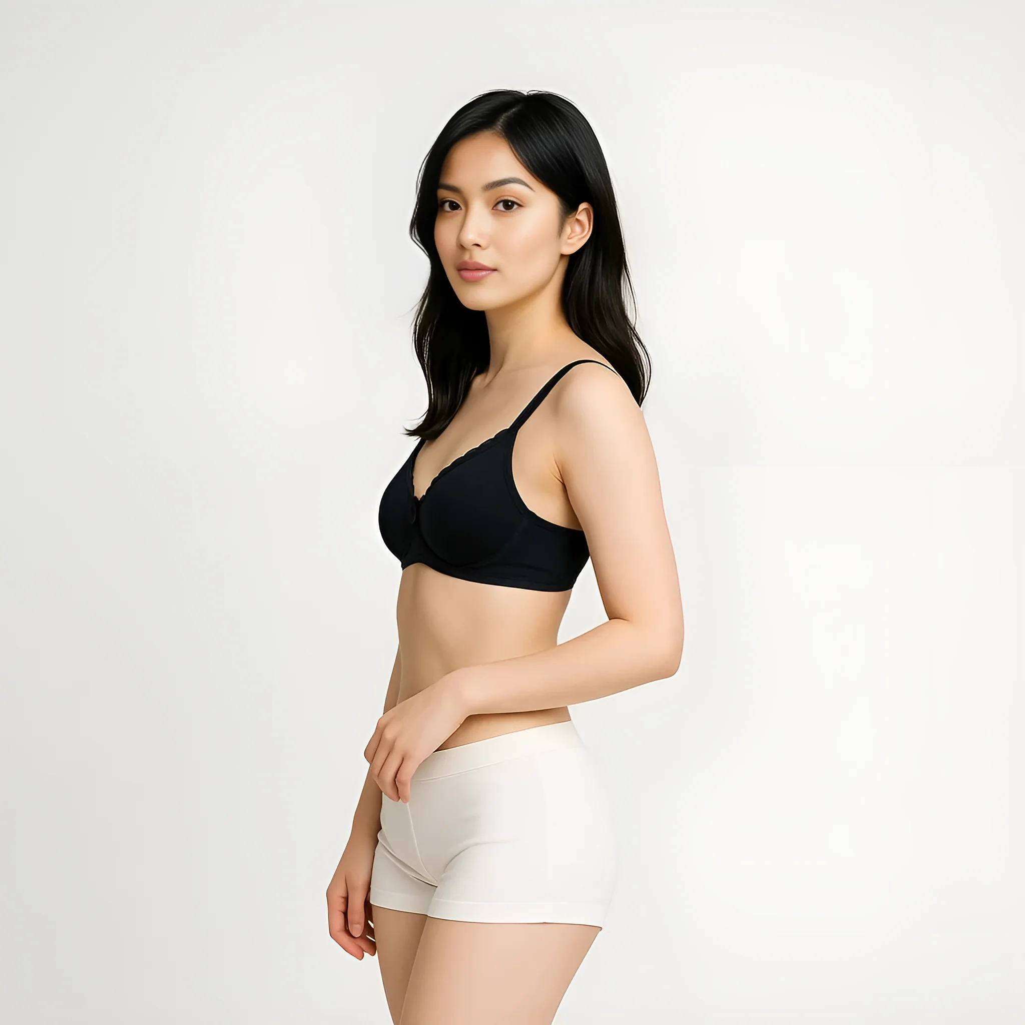 Full Coverage Padded Non Wired Cotton Spandex Tshirt Bra - Image 5