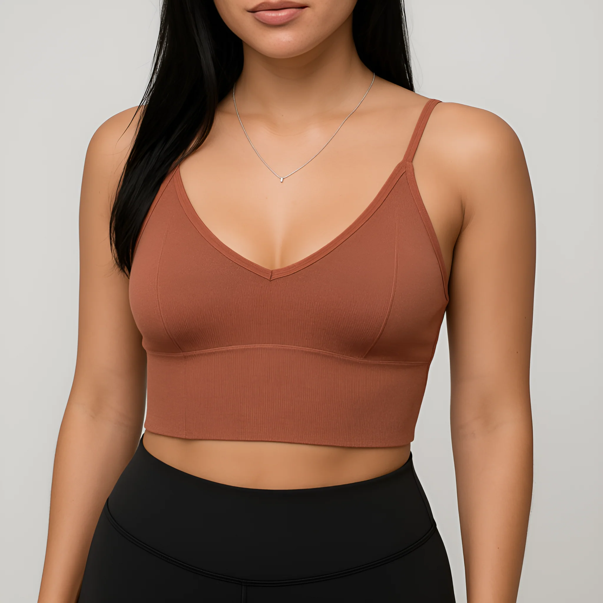 Seamless Beginner Cami With Plunge Neckline - Image 4