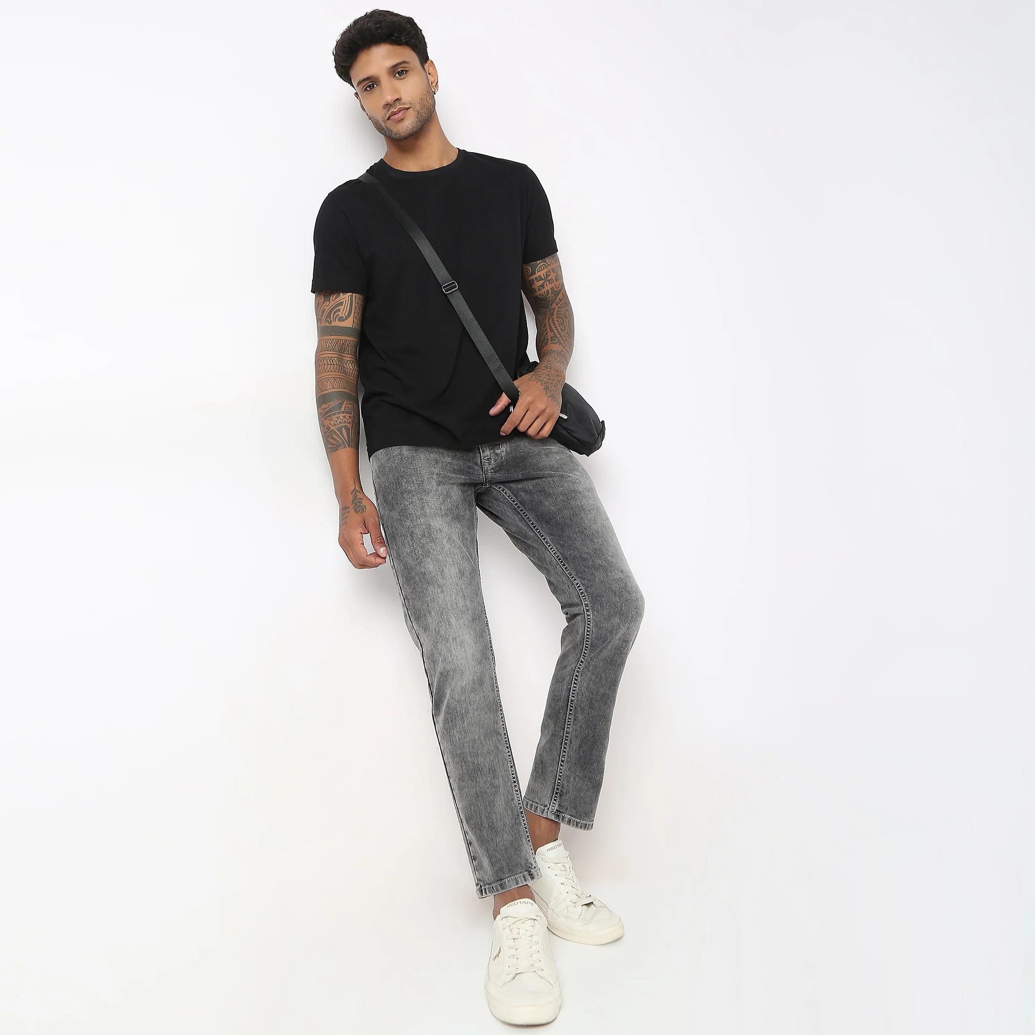 Union of Denim® - Tapered Fit Fade Acid Crop Length Jeans