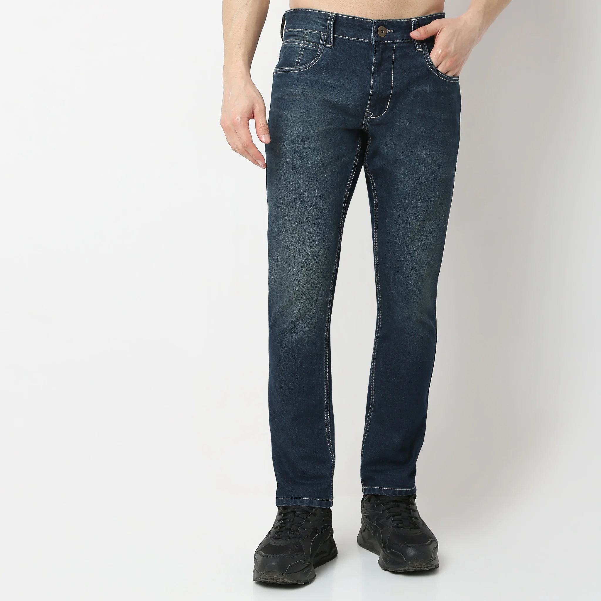 Union of Denim® - Tapered Fit Fade Acid Crop Length Jeans - Image 12