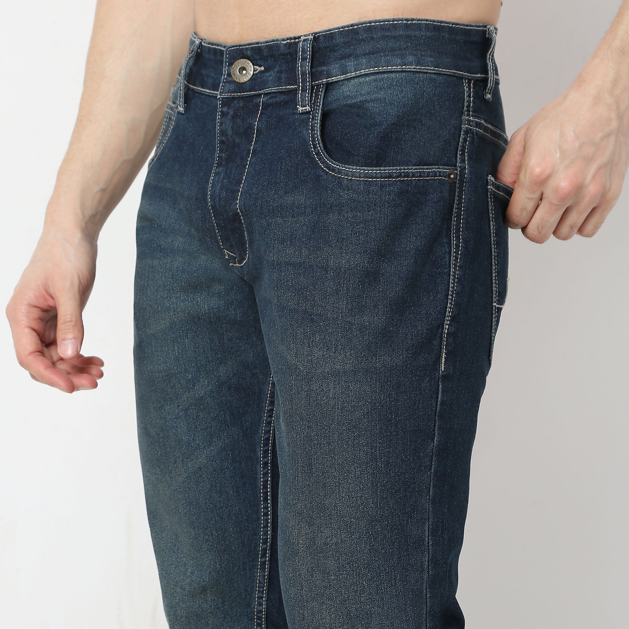 Union of Denim® - Tapered Fit Fade Acid Crop Length Jeans - Image 14