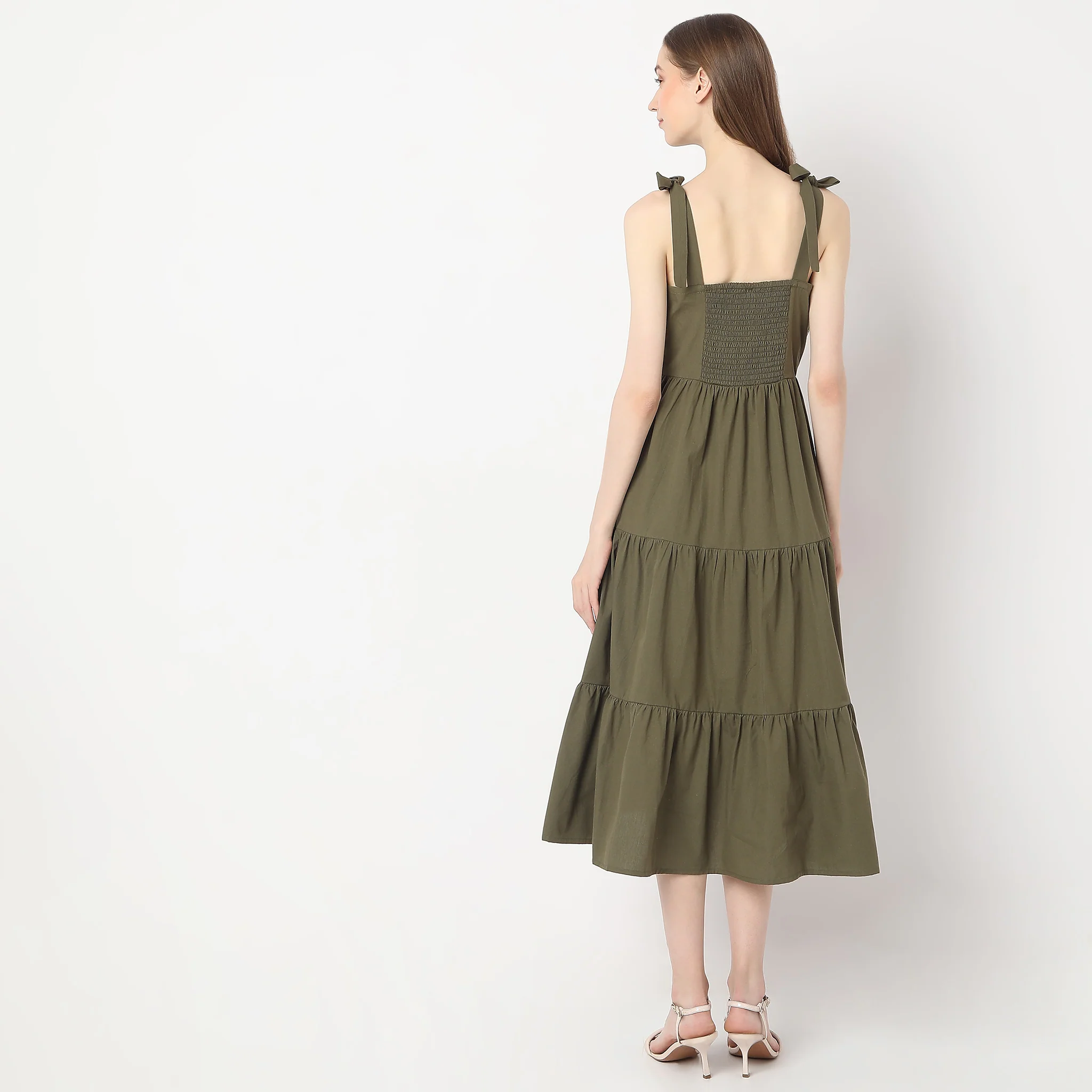 Tear Flare Knee Length Betty Dress - Image 3