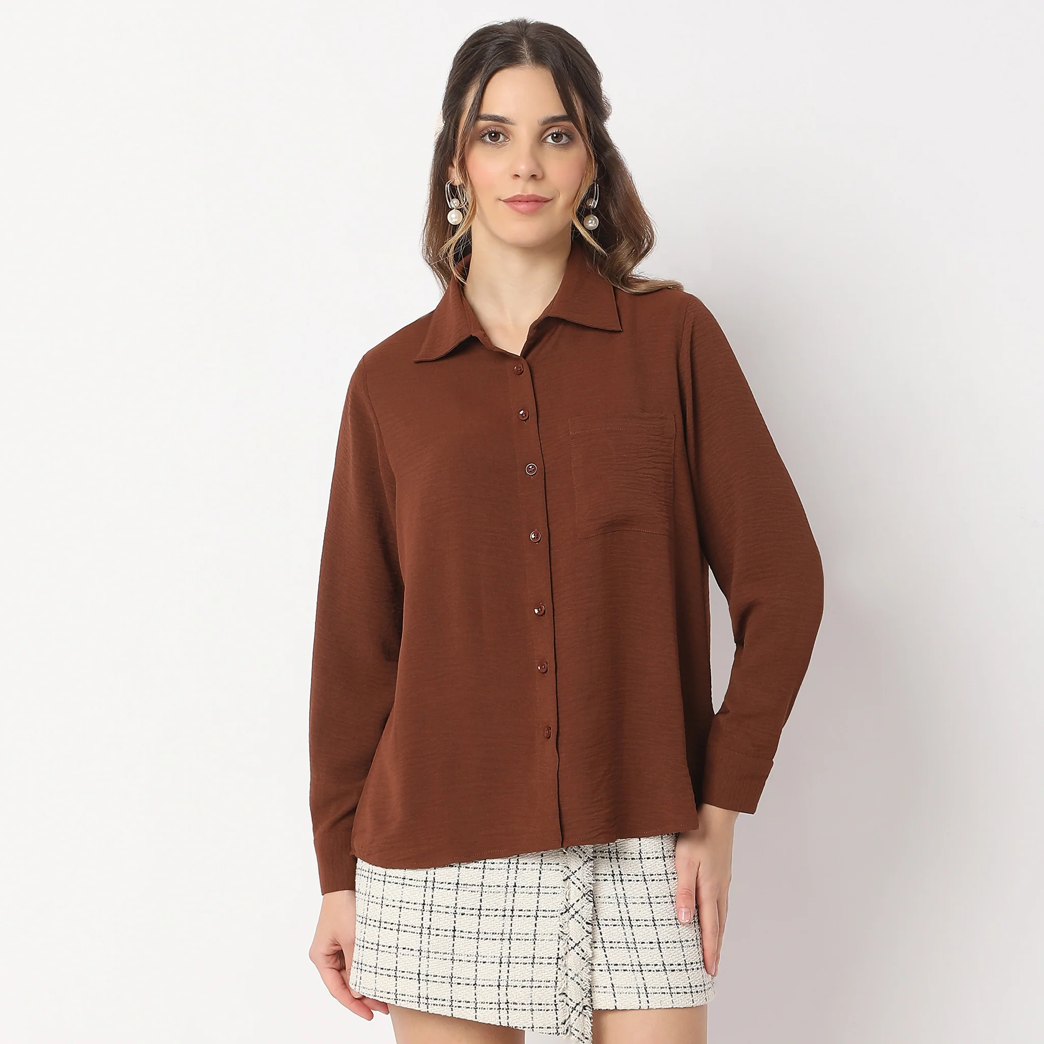 Textured Regular Full Sleeve Shirt - Image 2