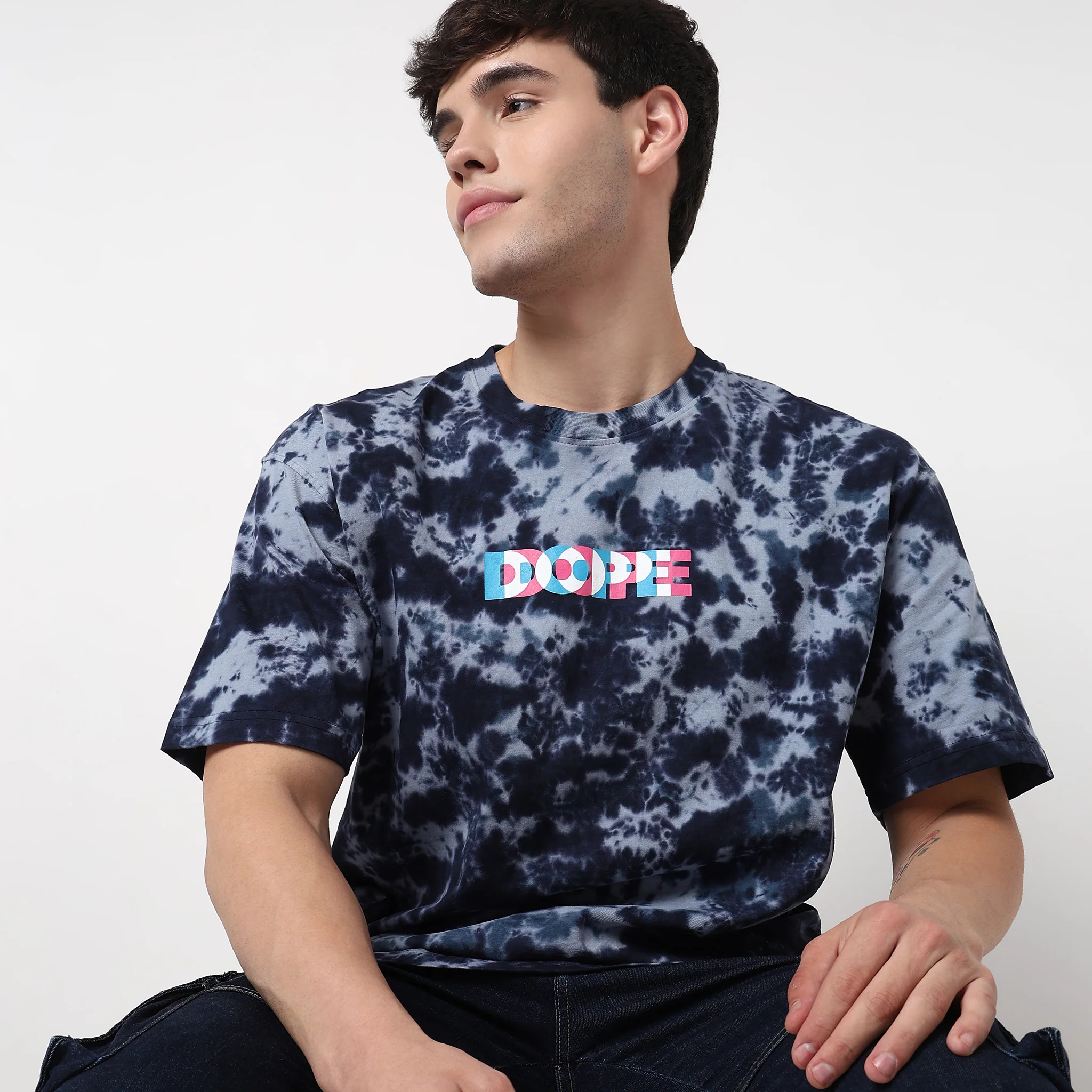 Tie - Dye Crew Neck Oversize T Shirt