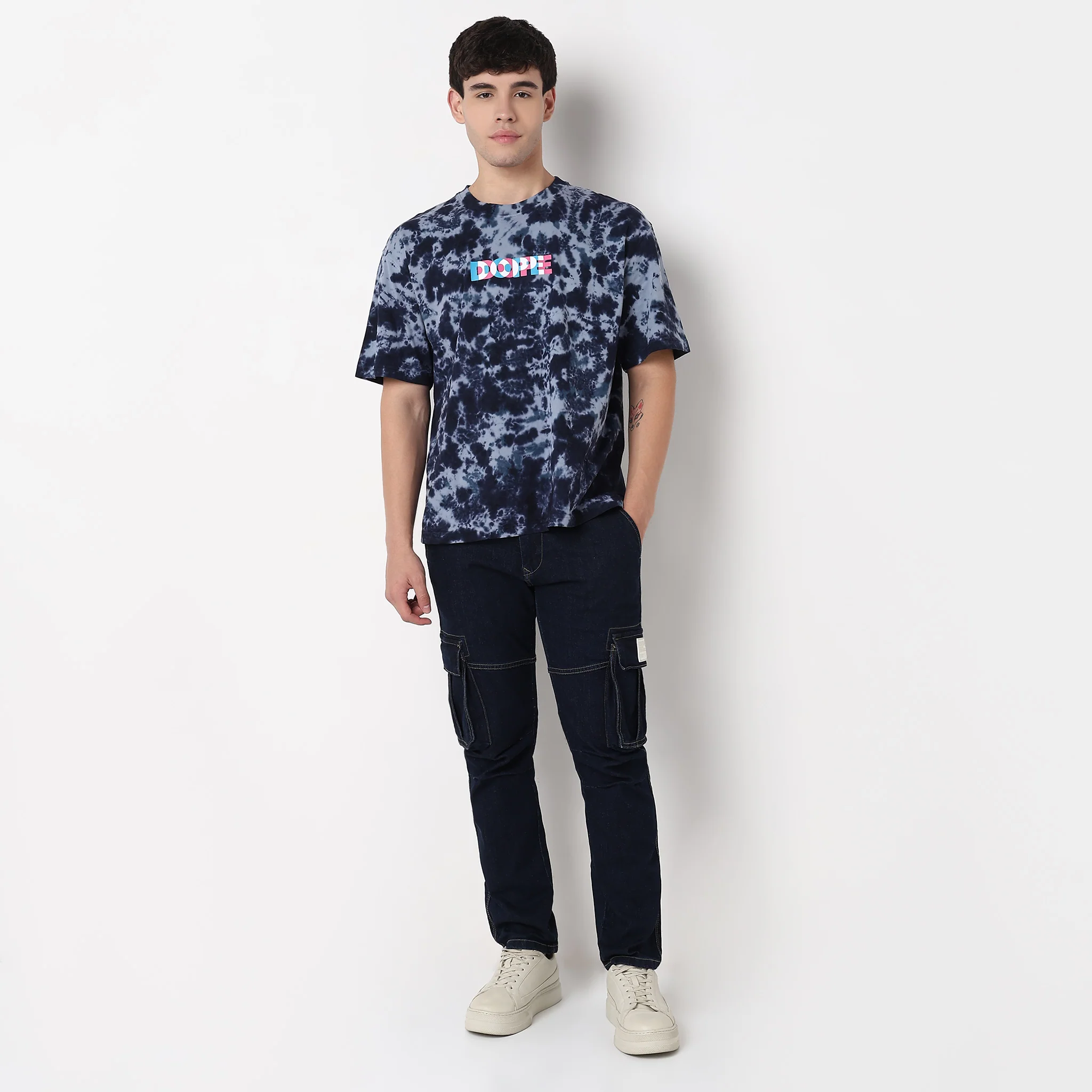 Tie - Dye Crew Neck Oversize T Shirt - Image 4