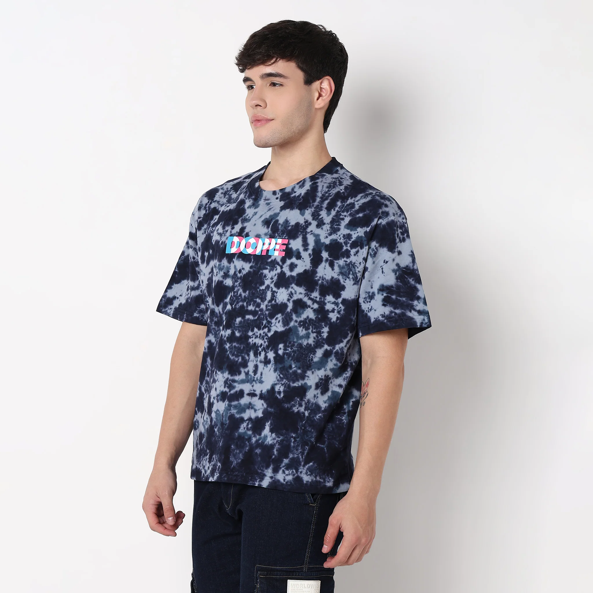 Tie - Dye Crew Neck Oversize T Shirt - Image 5