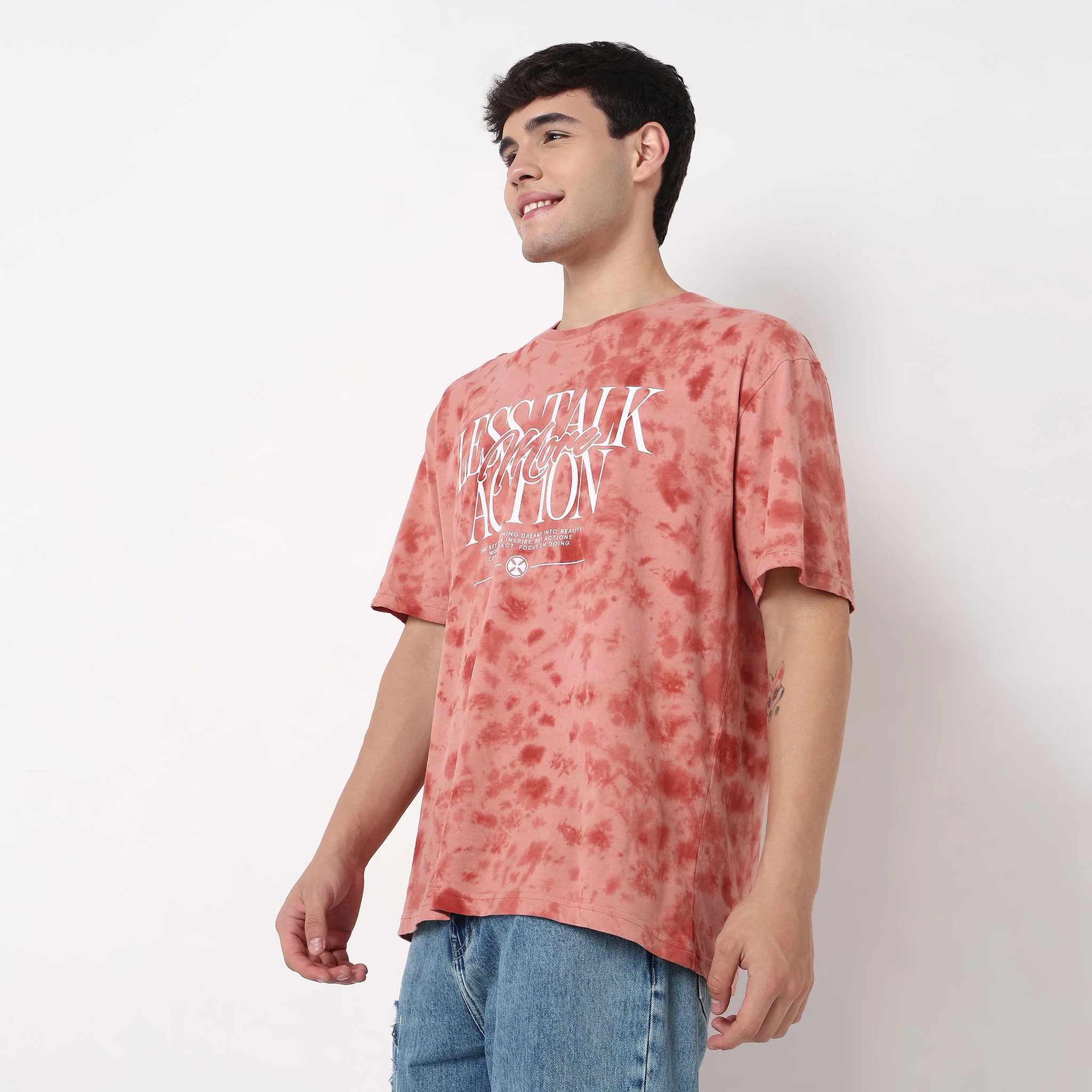 Tie - Dye Crew Neck Oversize T Shirt - Image 5
