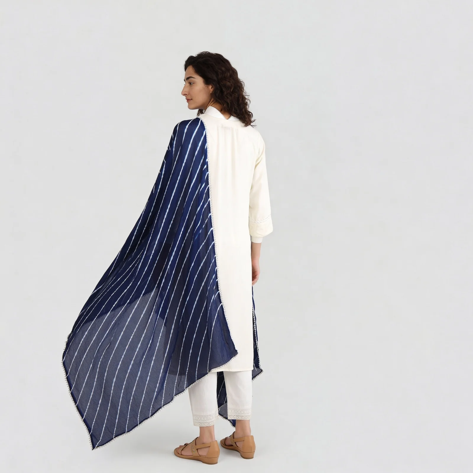 Tie- Dye Poly Silk Dupatta - Image 6