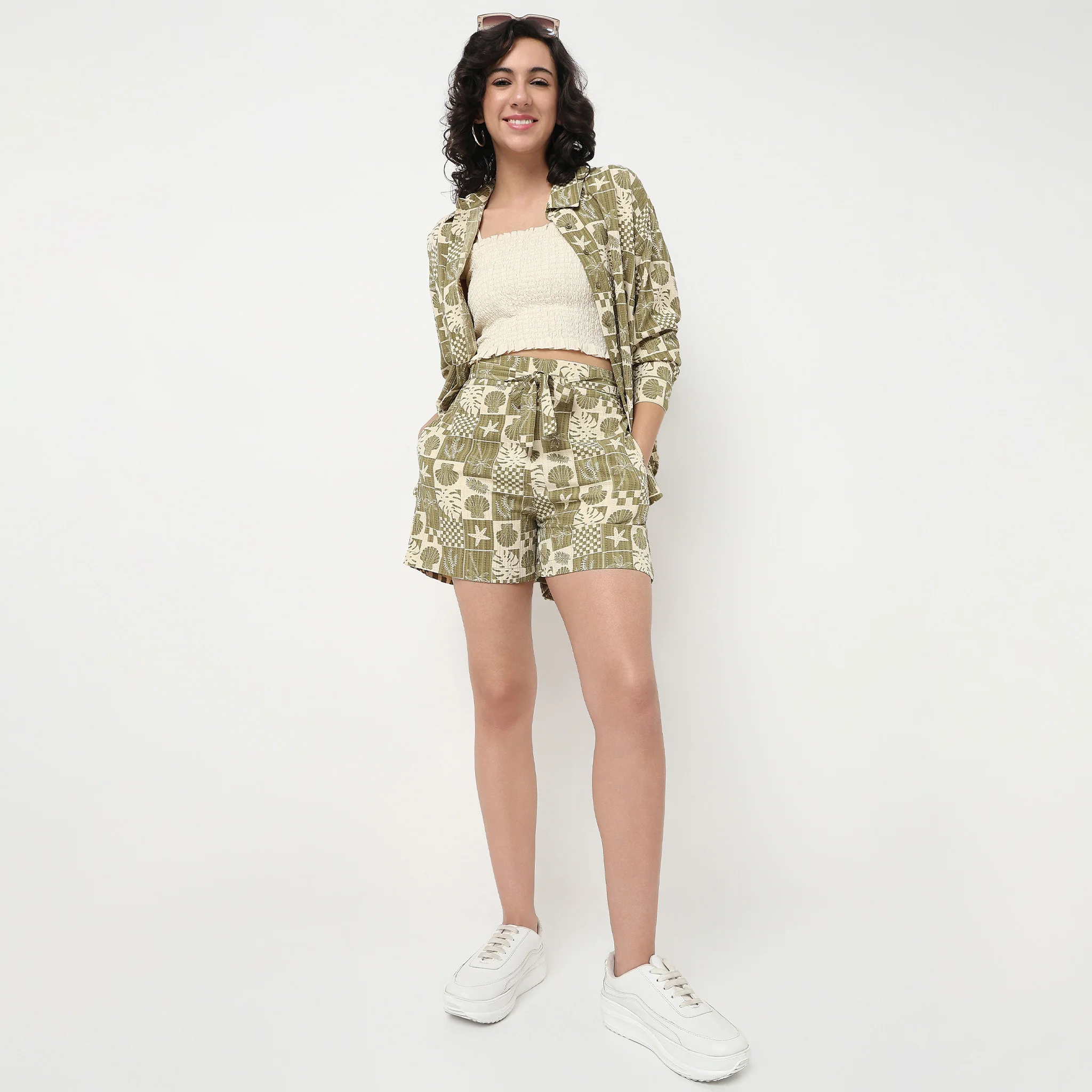 Tropical Oversize Longline Shirt