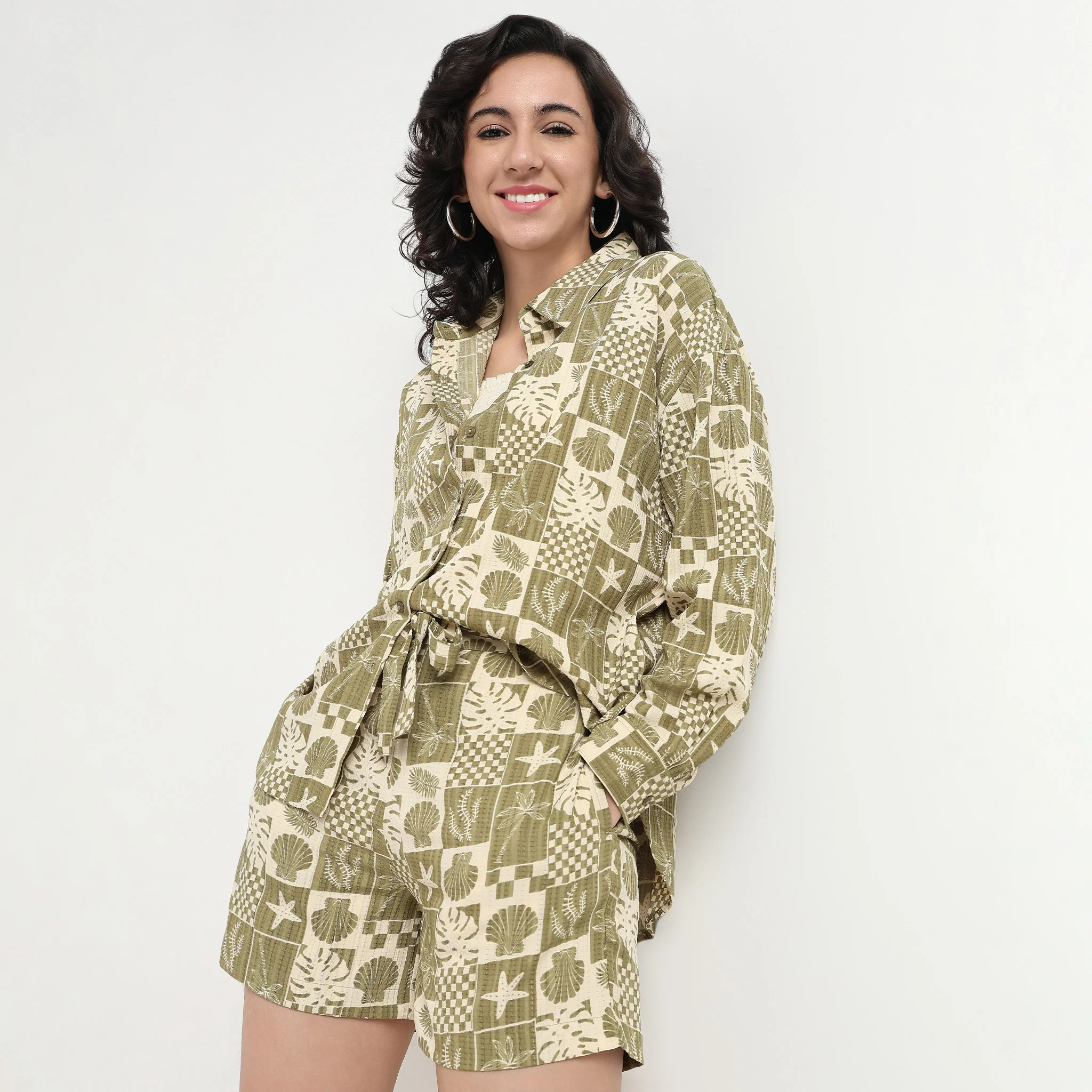 Tropical Oversize Longline Shirt - Image 5