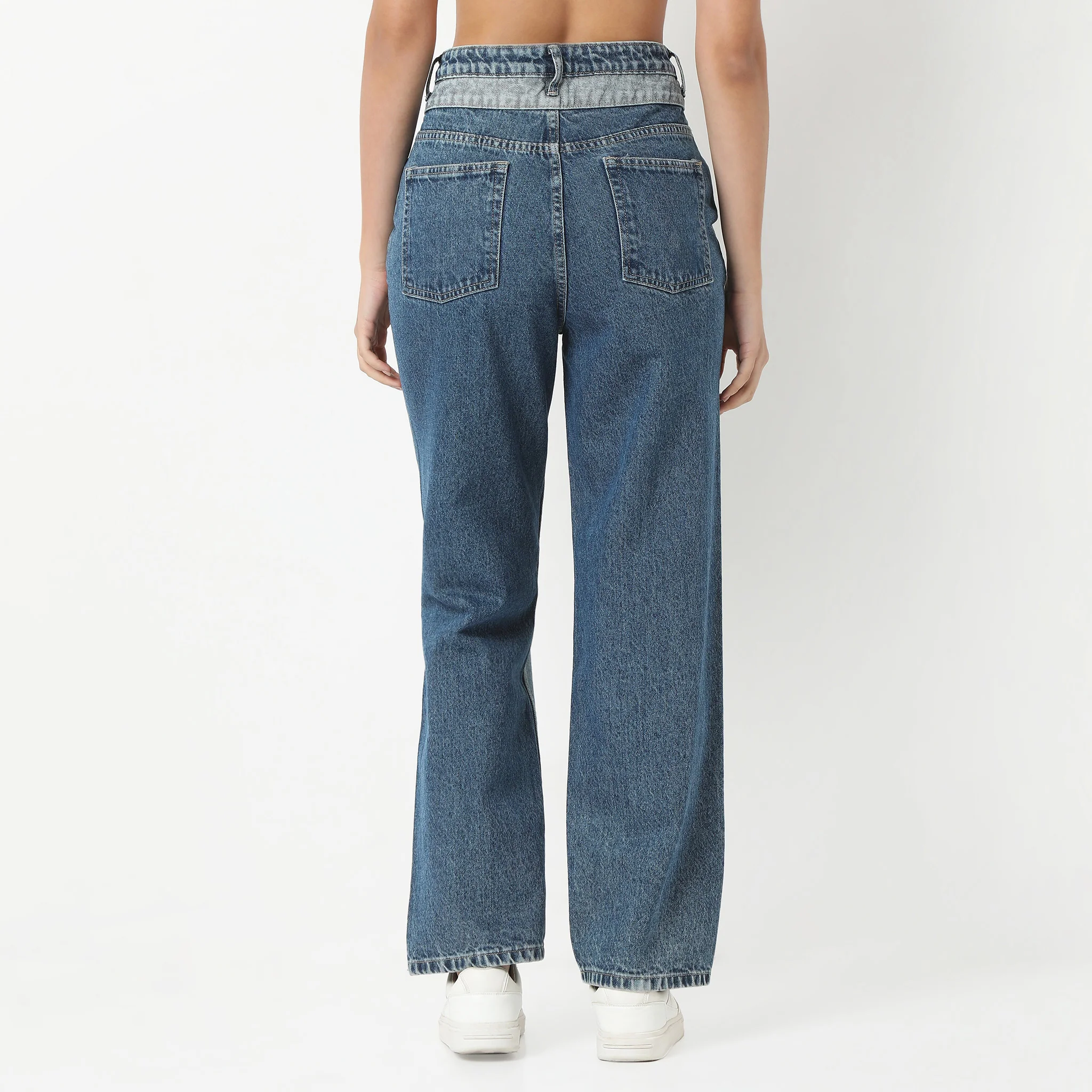 Two Tone Straight Fit Denim - Image 3
