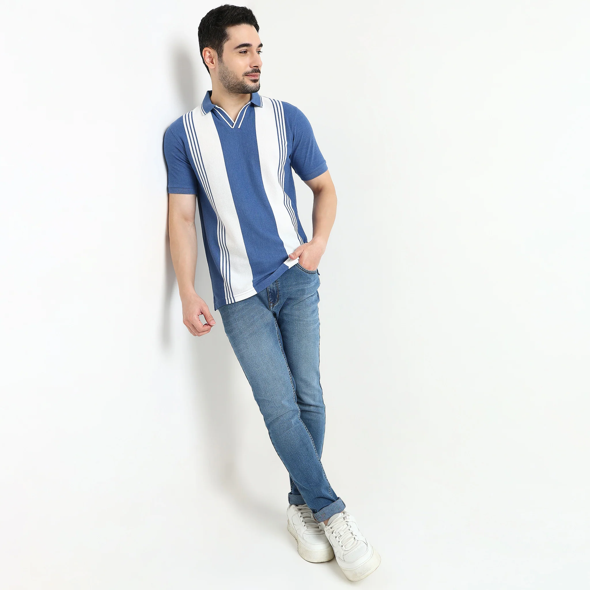 University Striped Polo T-Shirt