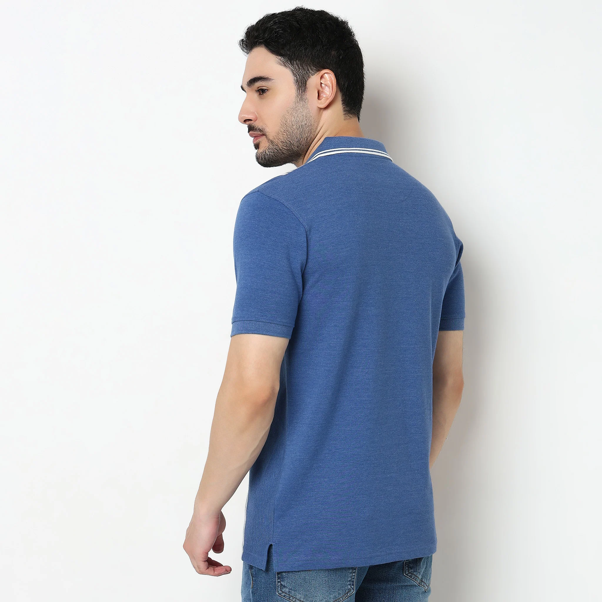 University Striped Polo T-Shirt - Image 3