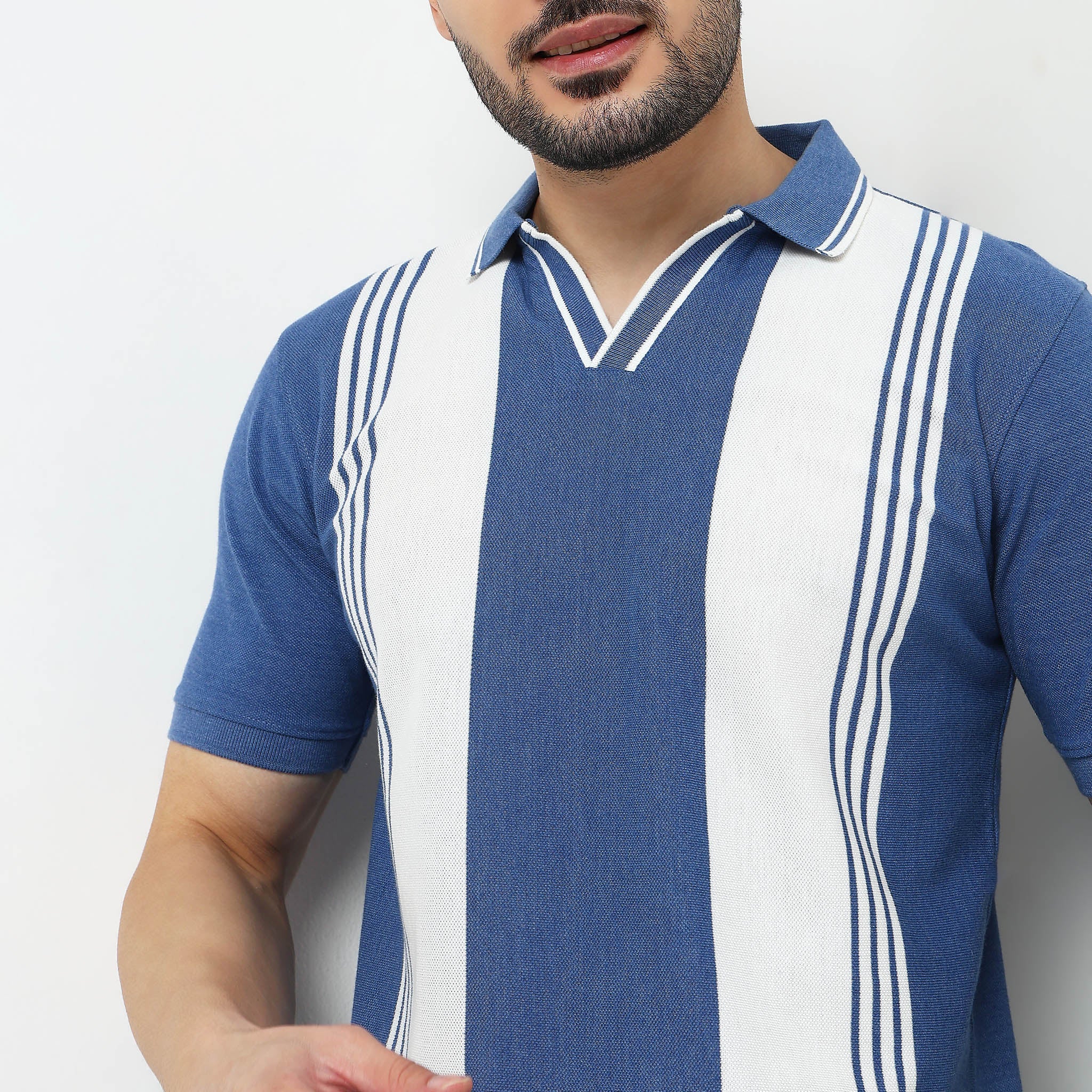 University Striped Polo T-Shirt - Image 4