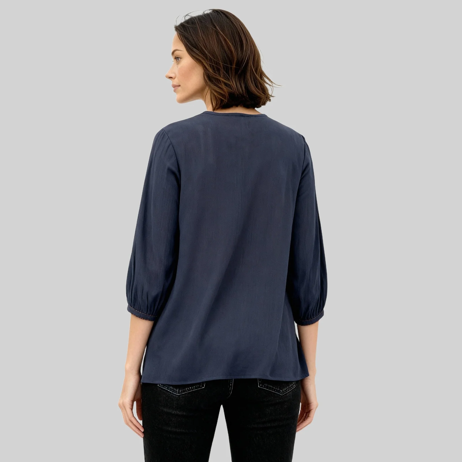 V-Neck Embroidered Tunic - Image 3