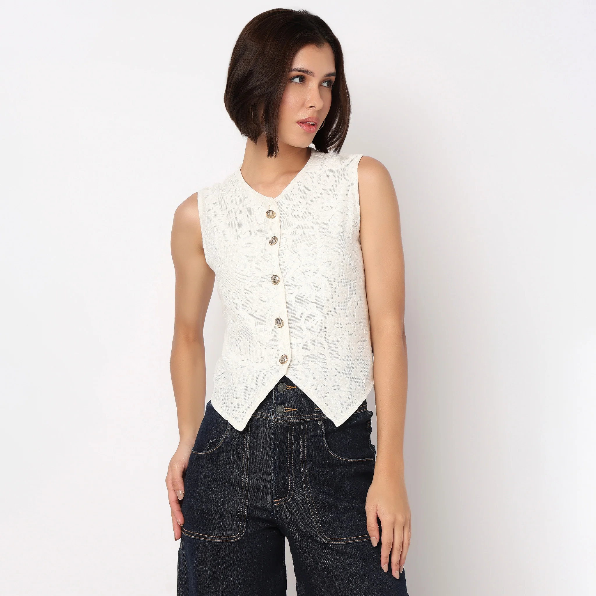 V-Neck Floral Betty Top - Image 2