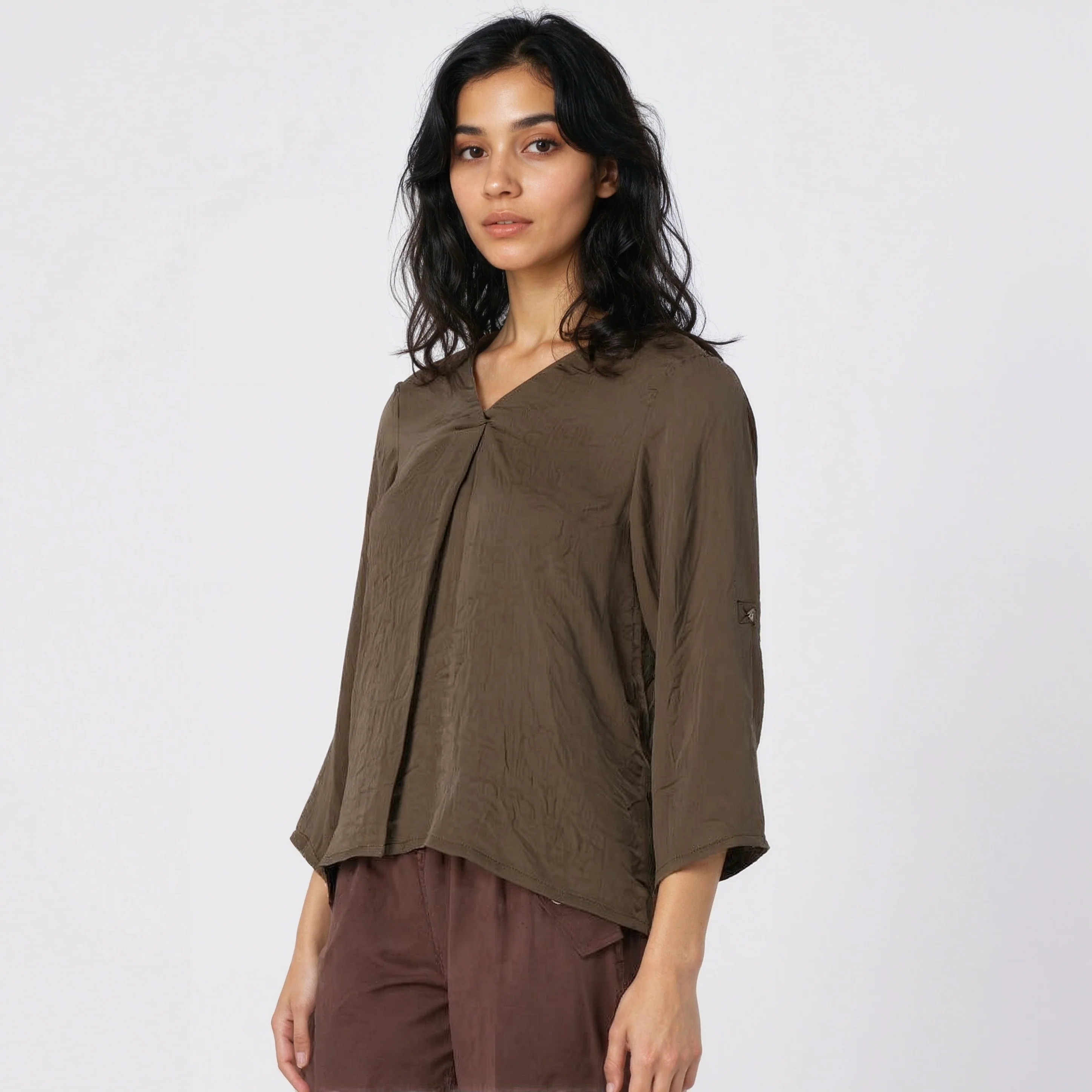 V-Neck Solid Top - Image 10