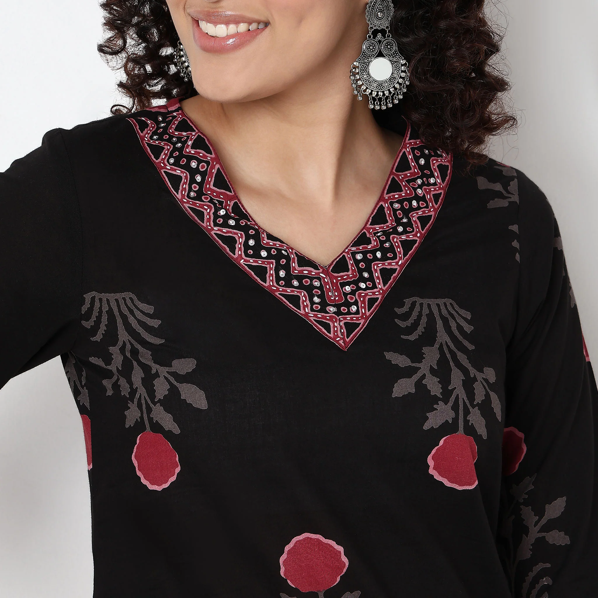 Cotton Printed Kurta and Pant with Dupatta Set - Image 4