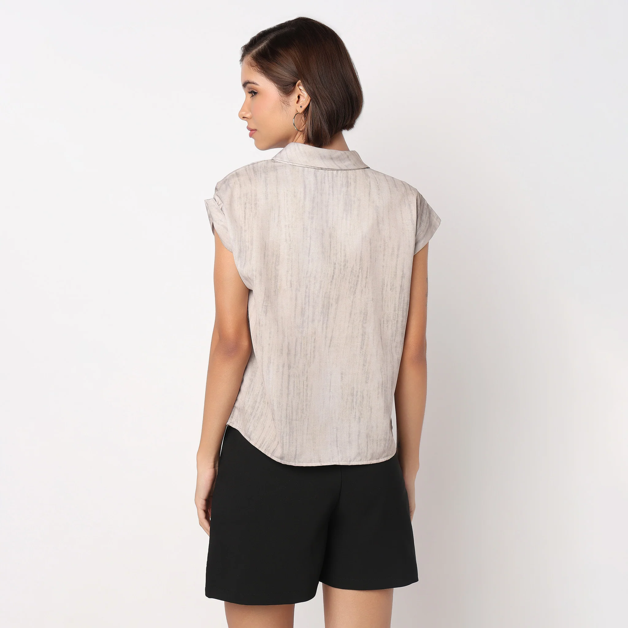 V-Neck Solid Top - Image 3