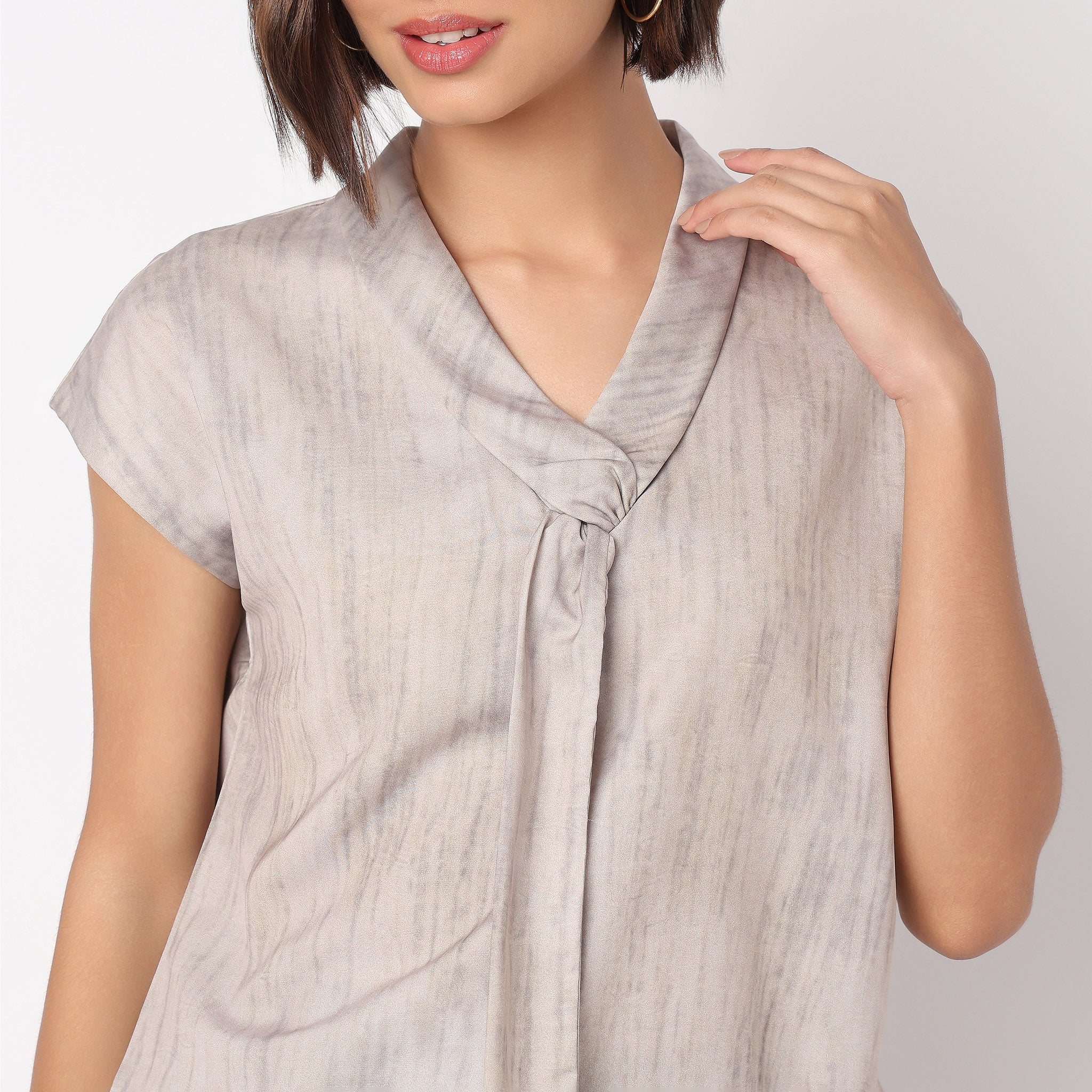V-Neck Solid Top - Image 4