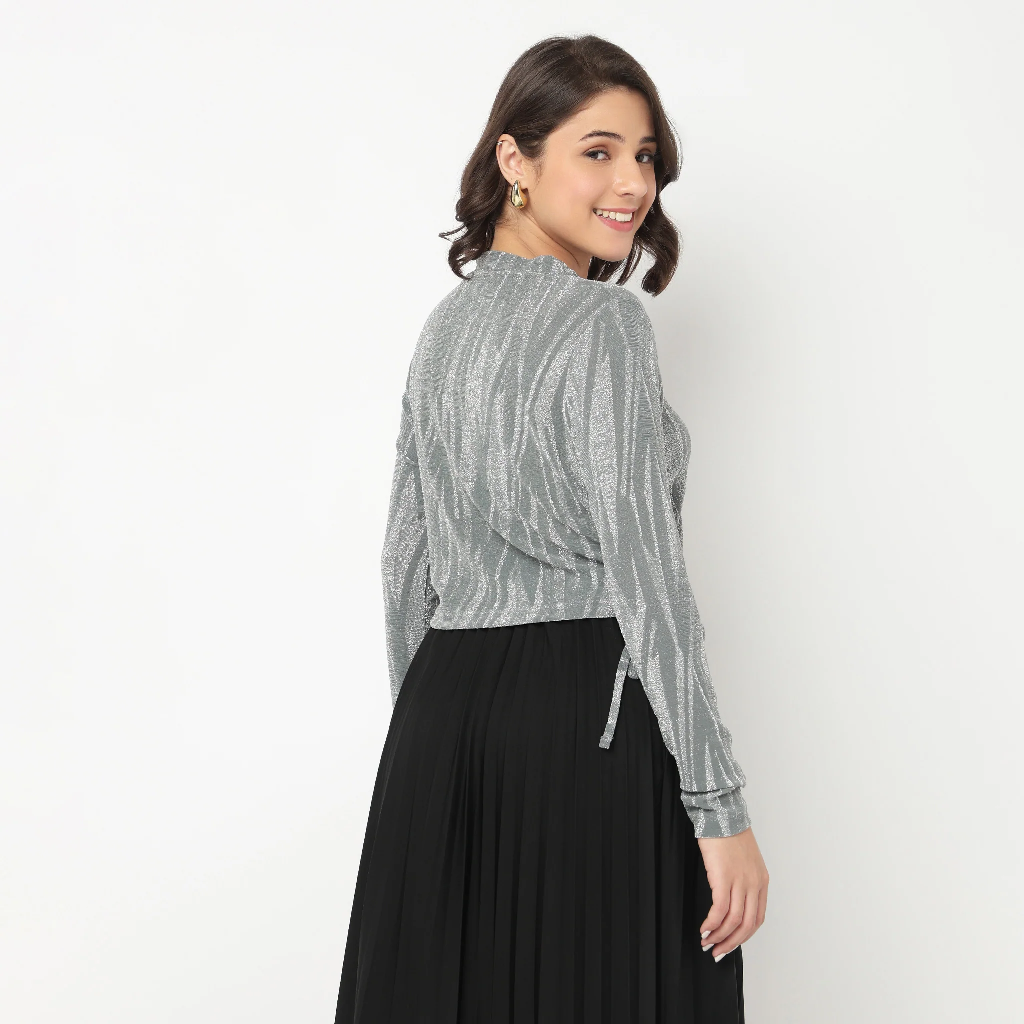 V-Neck Solid Top - Image 3