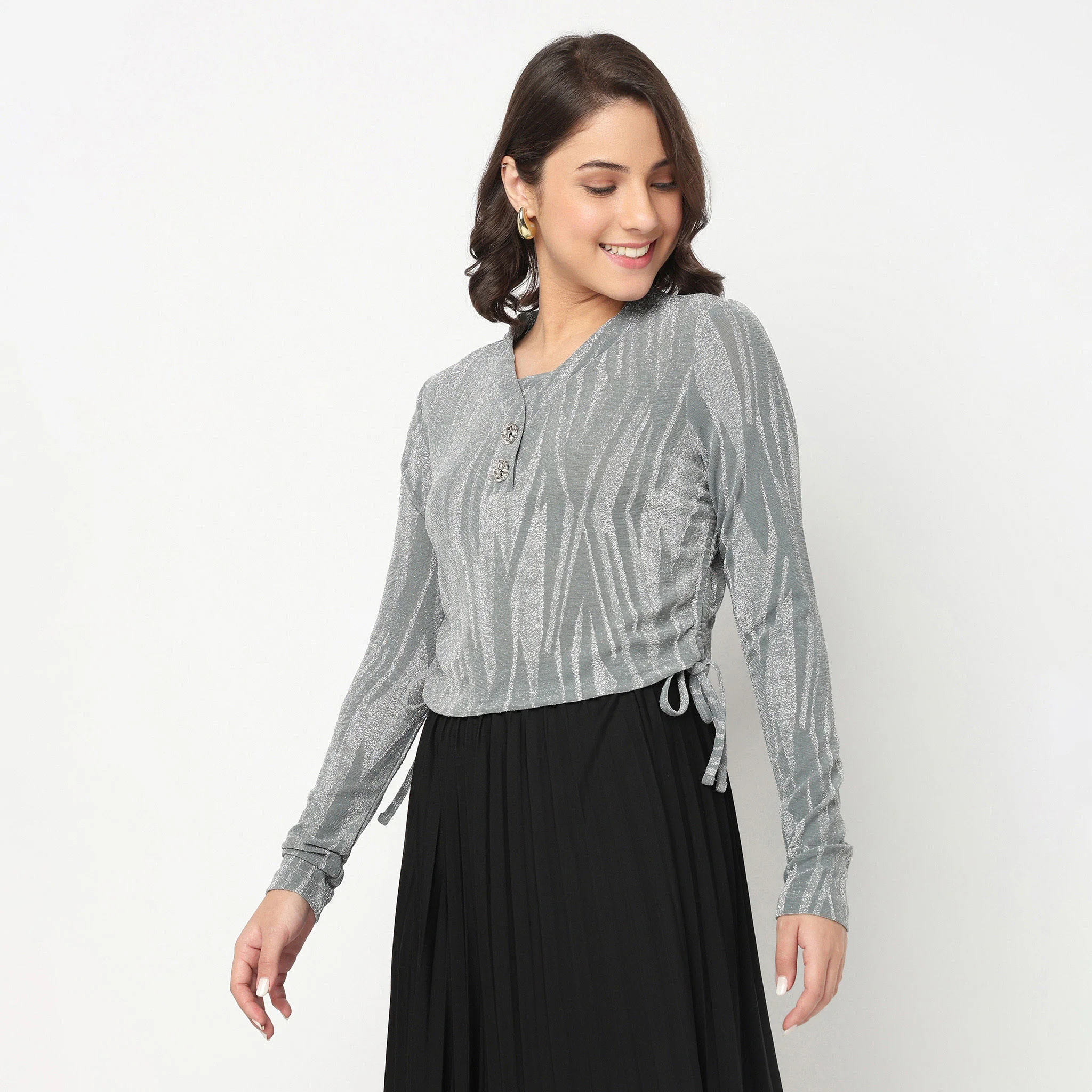V-Neck Solid Top - Image 5