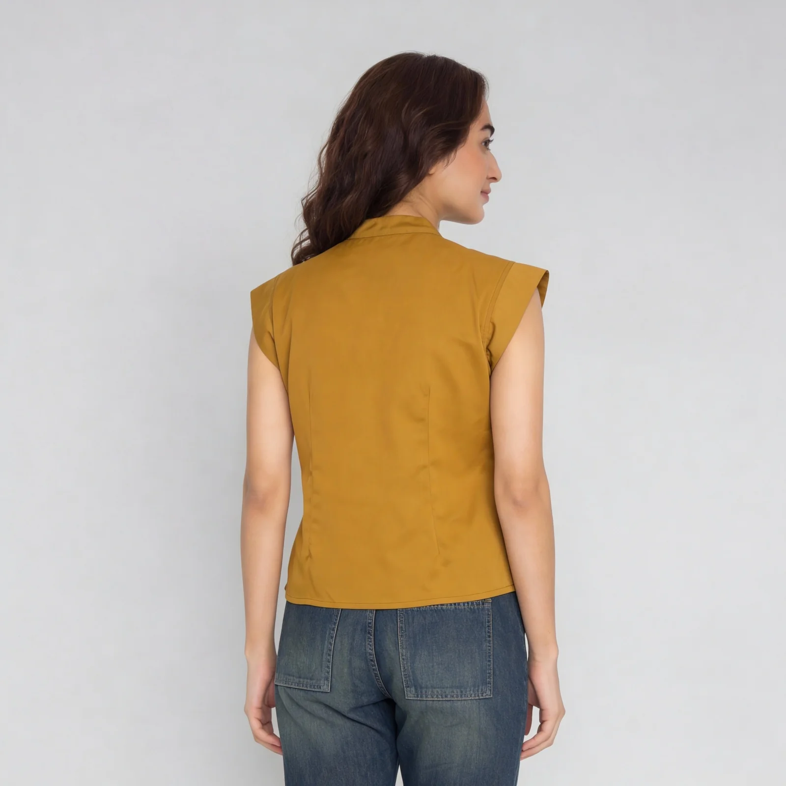 V-Neck Solid Top - Image 3