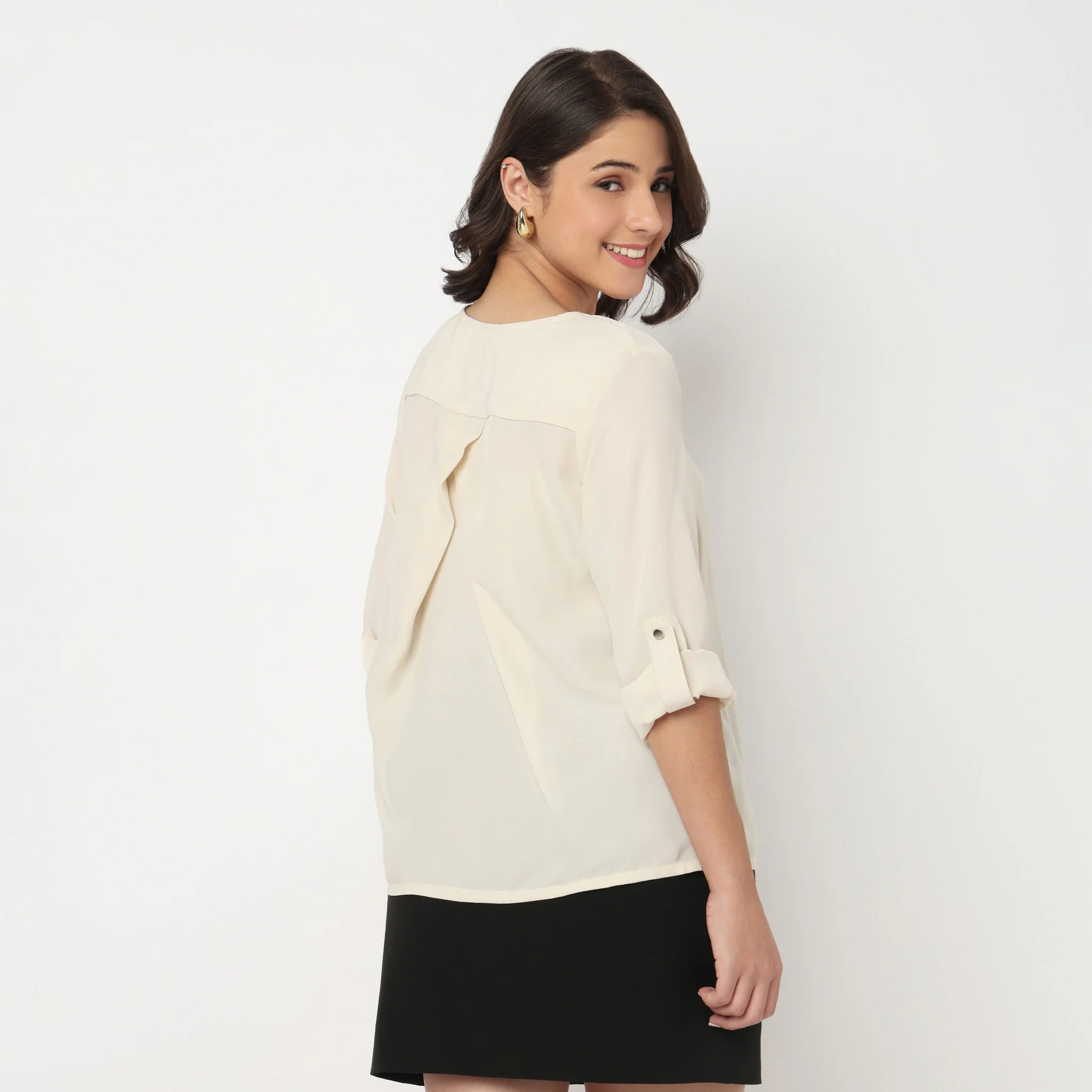 V-Neck Solid Top - Image 8