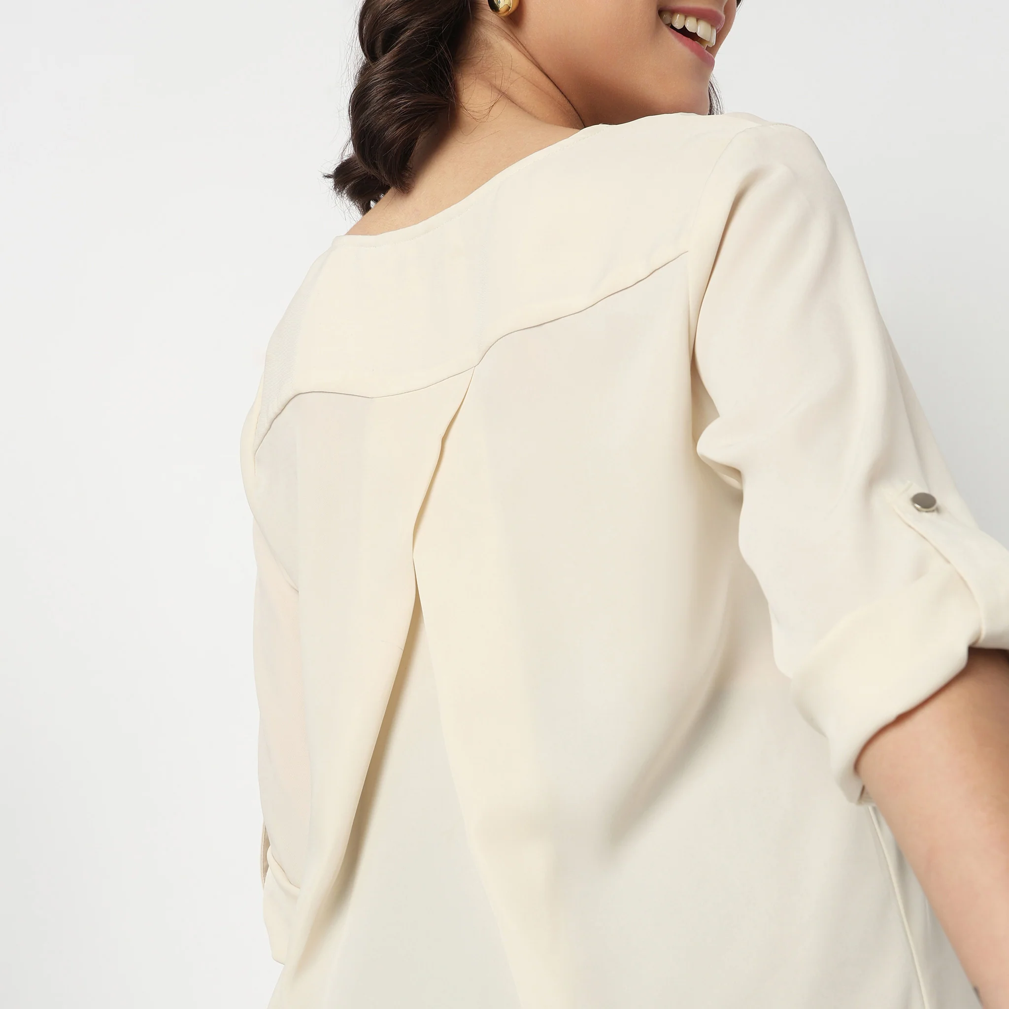 V-Neck Solid Top - Image 9