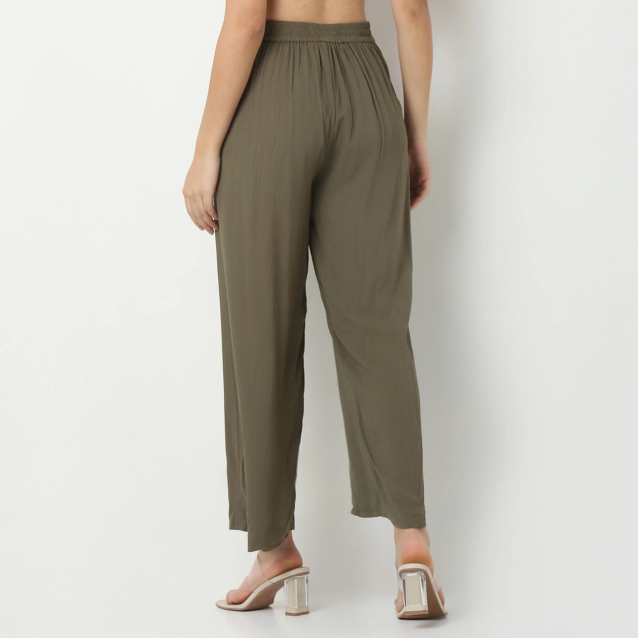 Solid Ankle Length Pants - Image 3