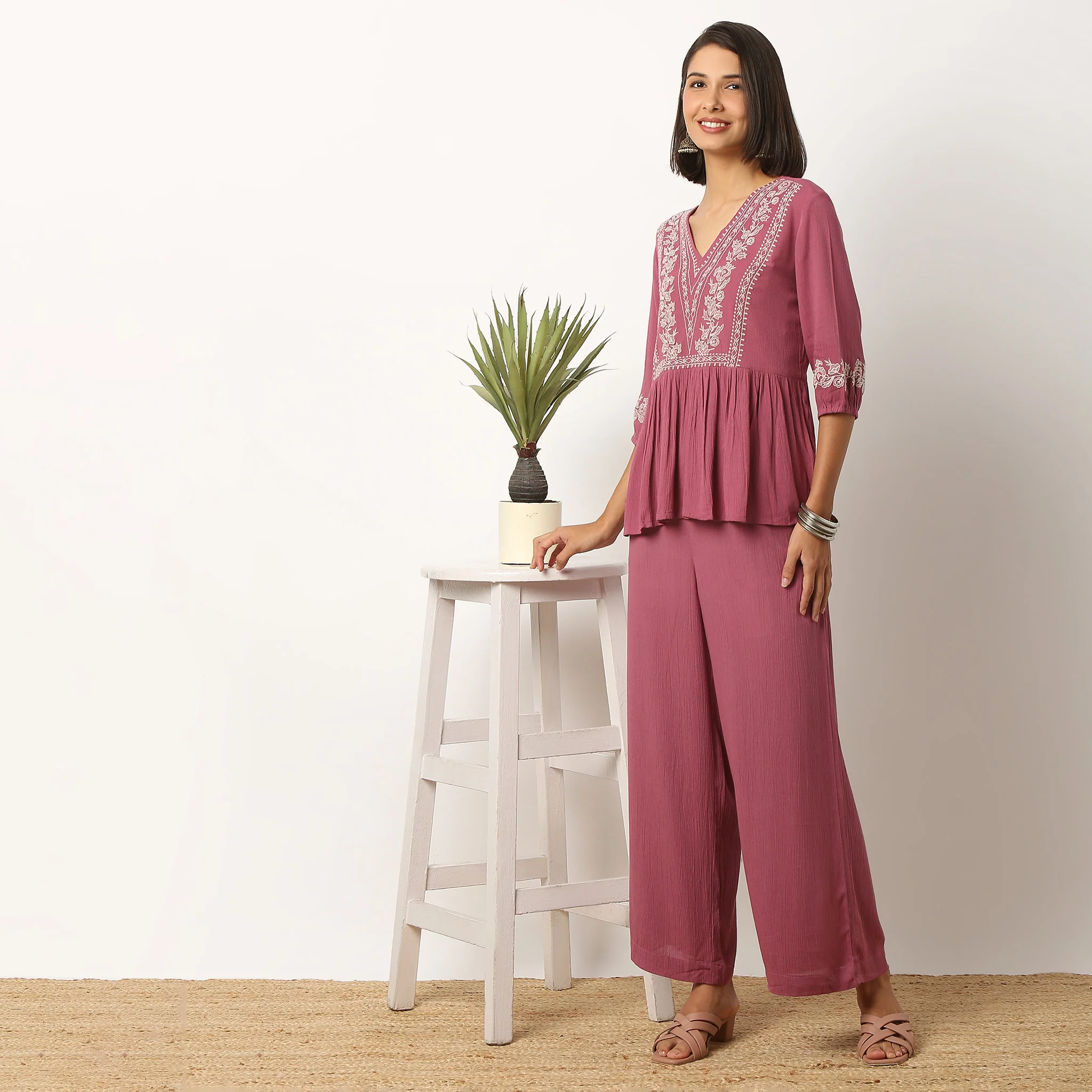 Solid Ankle Length Pants - Image 6