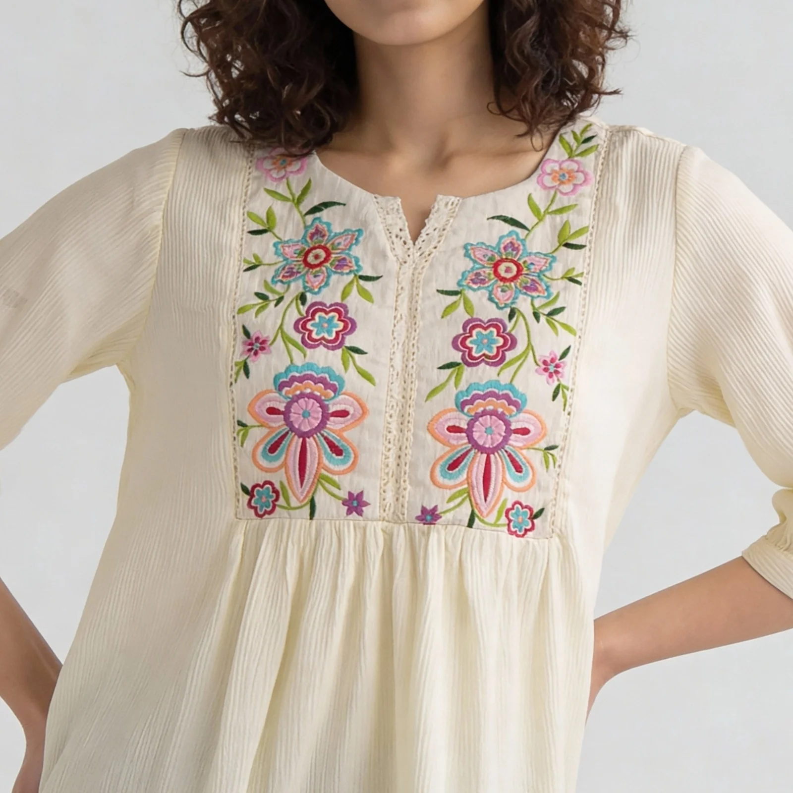 Embroidered Flared Top - Image 4