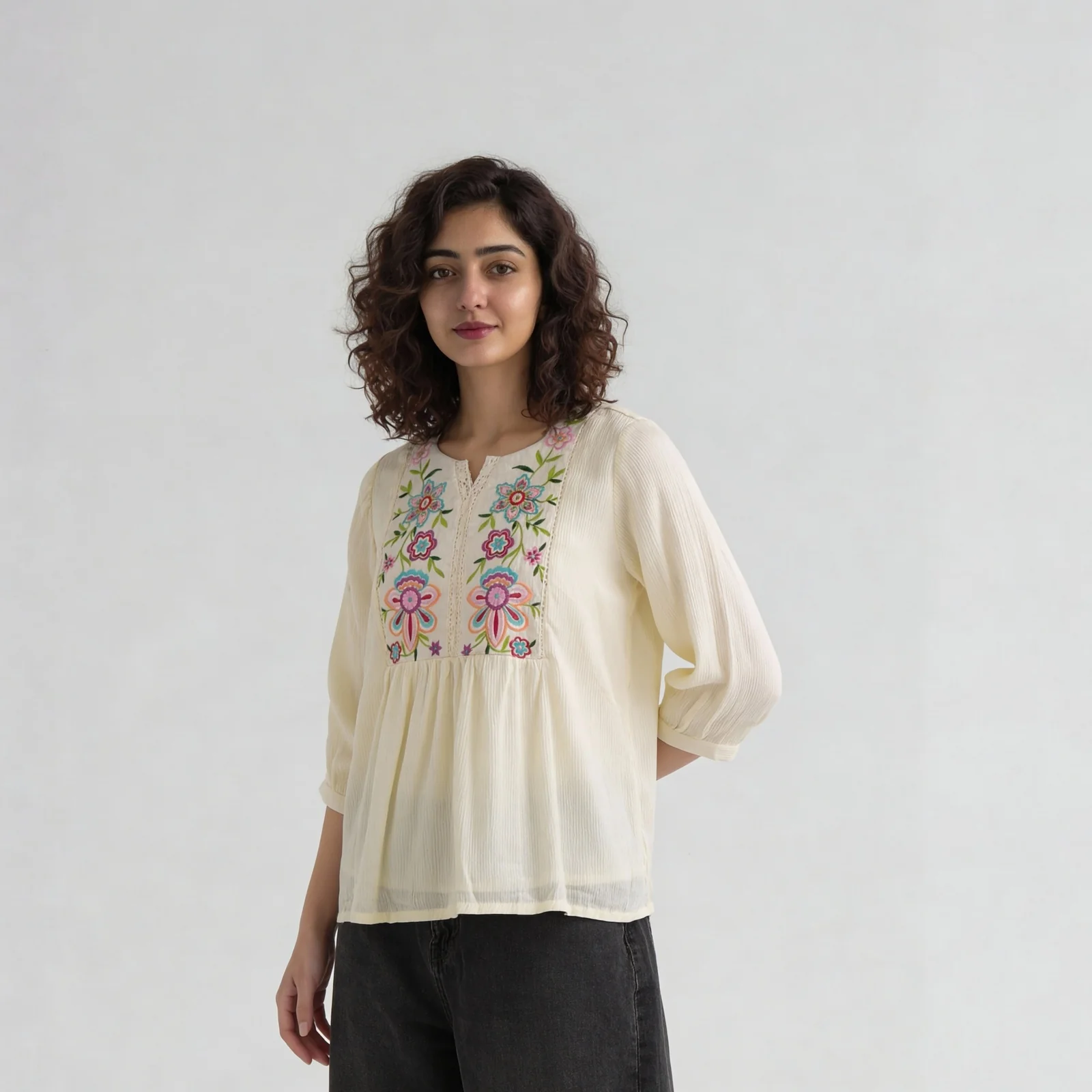 Embroidered Flared Top - Image 5