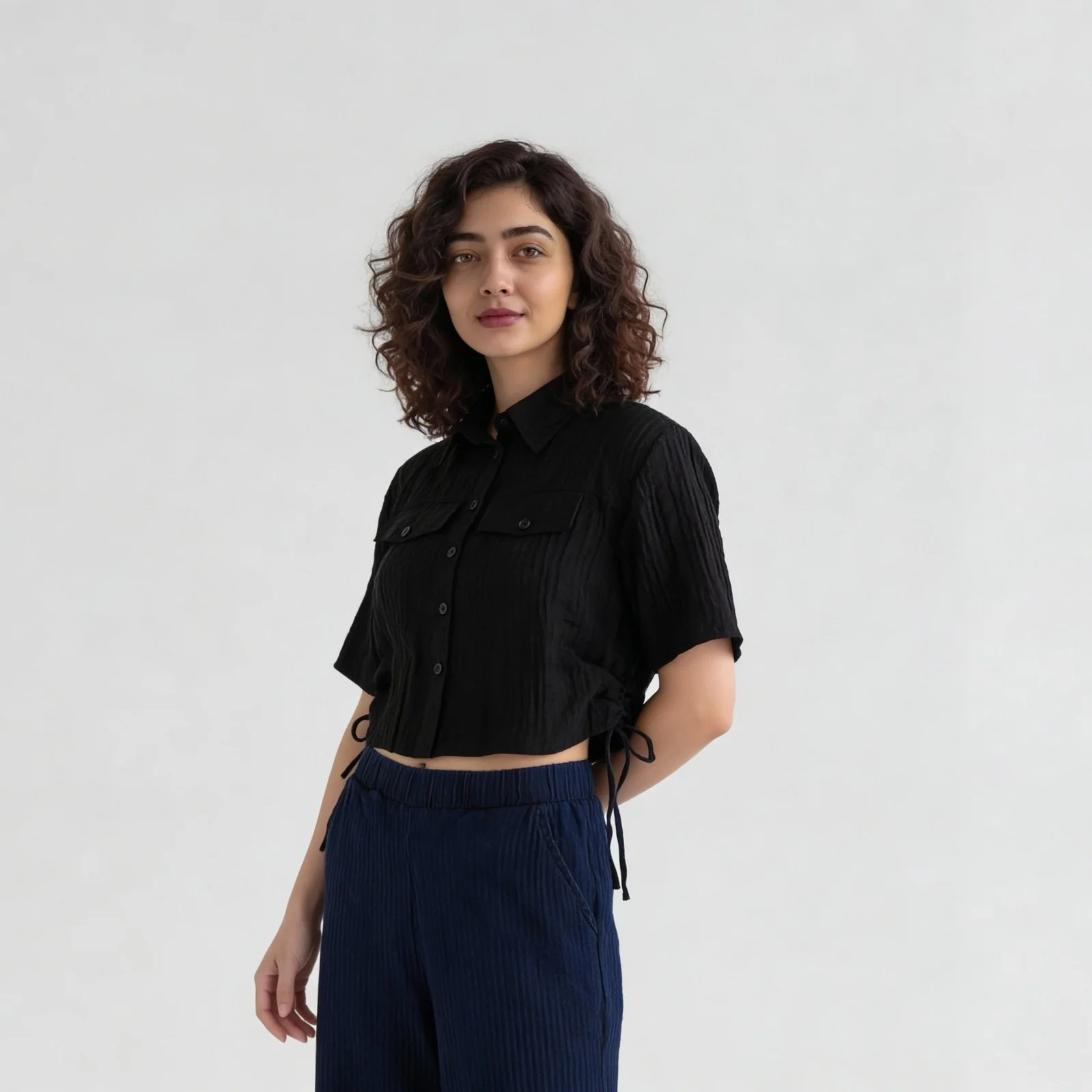Textured Boxy Fit Shirt - Image 5