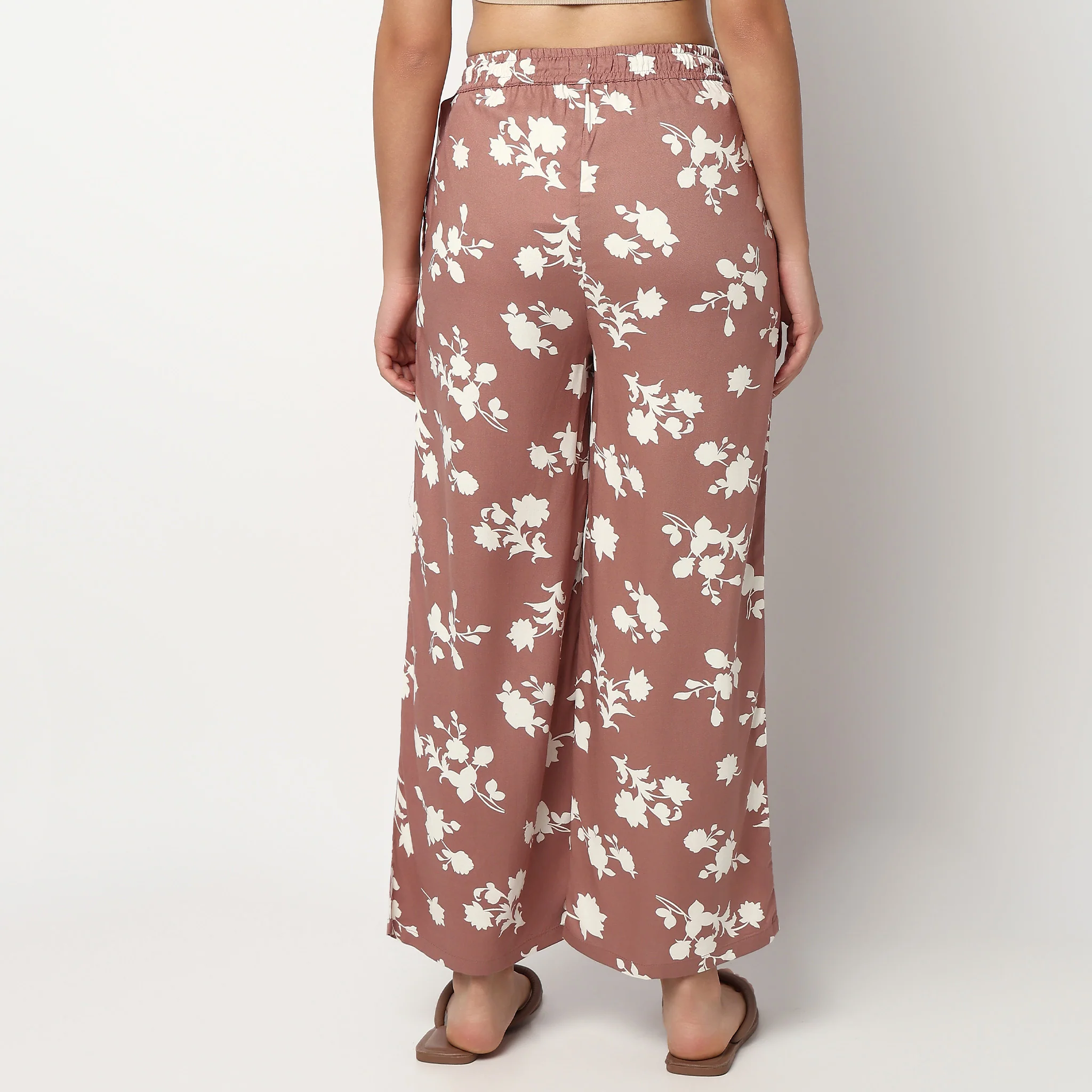 Printed Straight Sleepwear Palazzo - Image 3