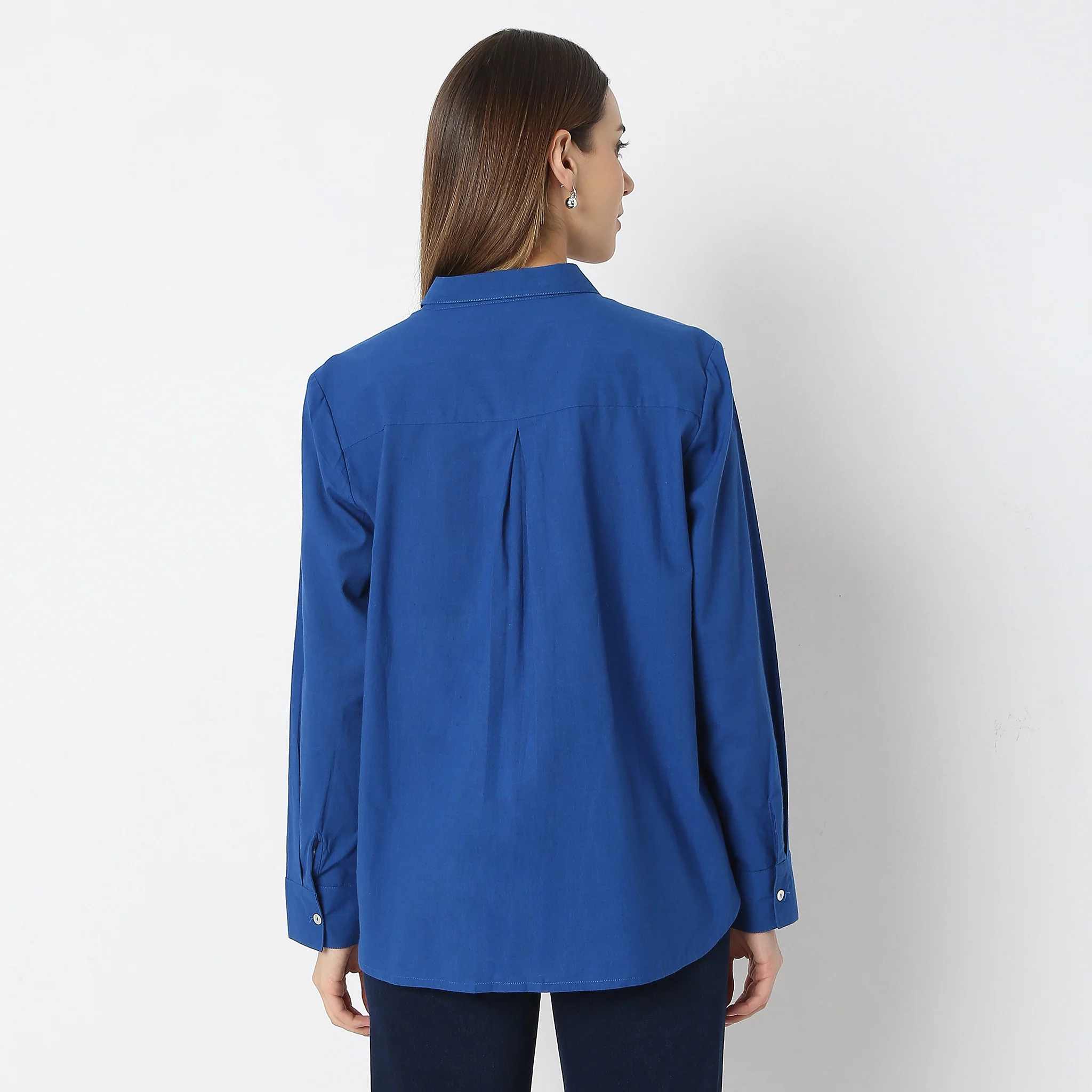 Cotton Full Sleeve Solid Shirt - Image 3