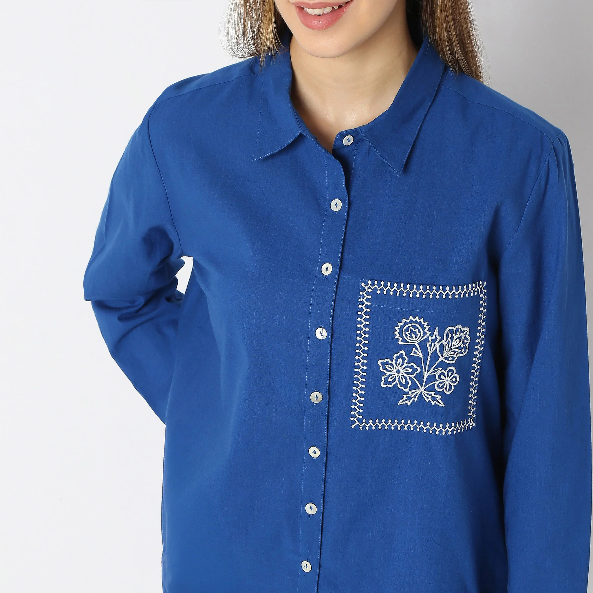 Cotton Full Sleeve Solid Shirt - Image 4