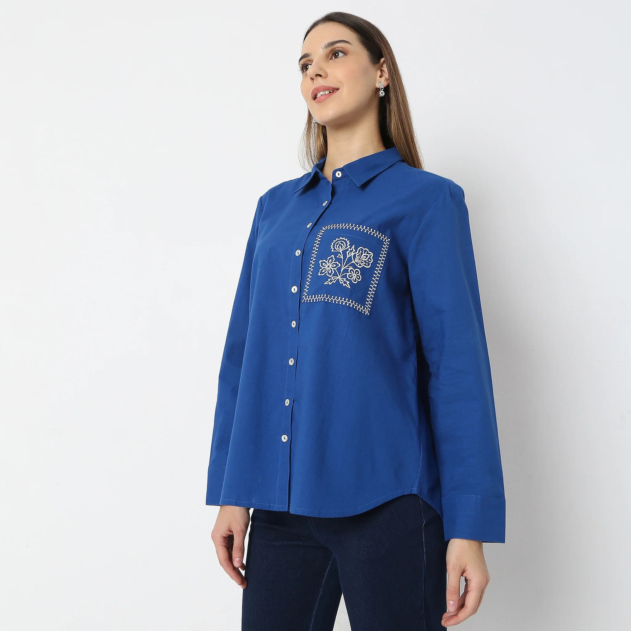 Cotton Full Sleeve Solid Shirt - Image 5
