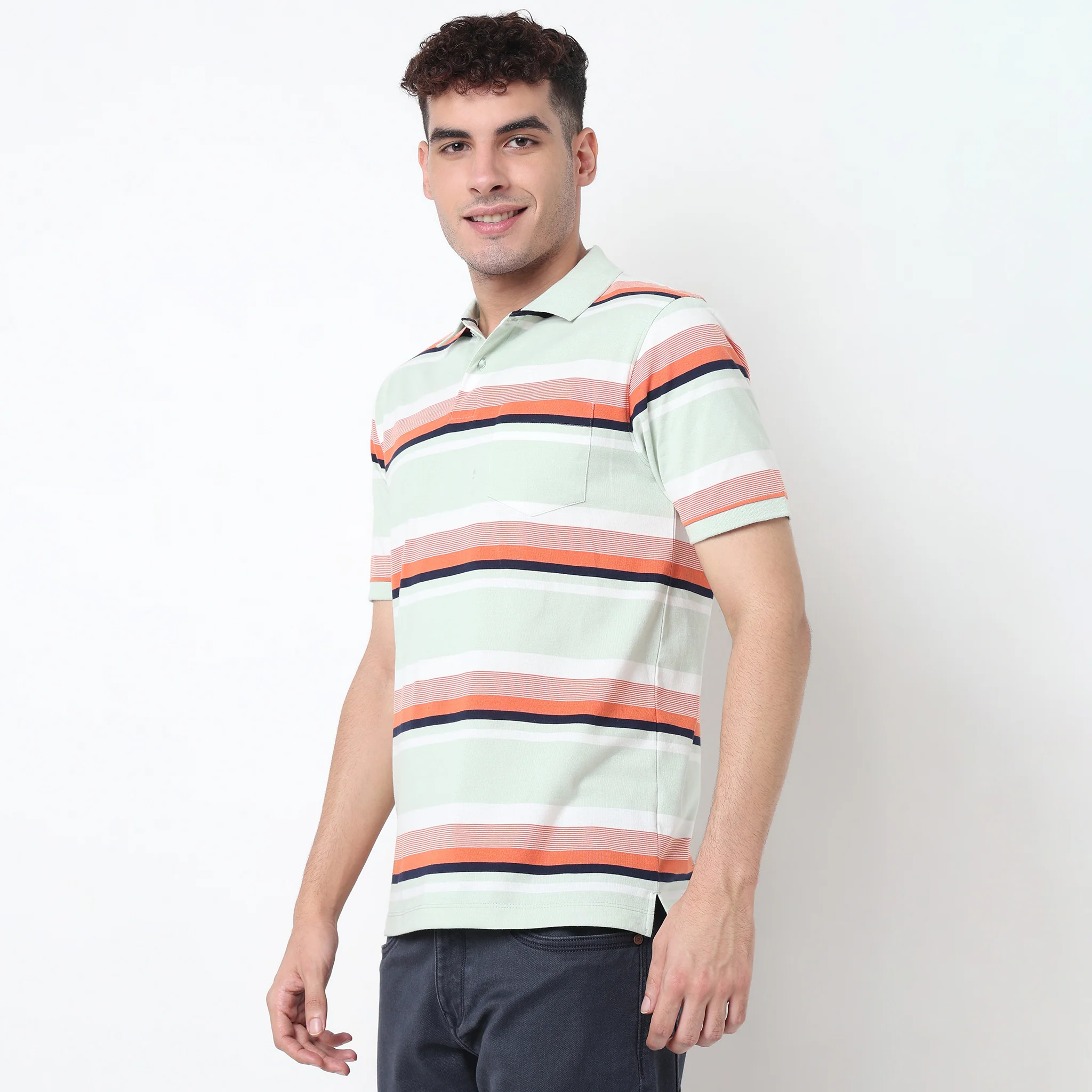 Striped Weekend Polo T-Shirt - Image 5