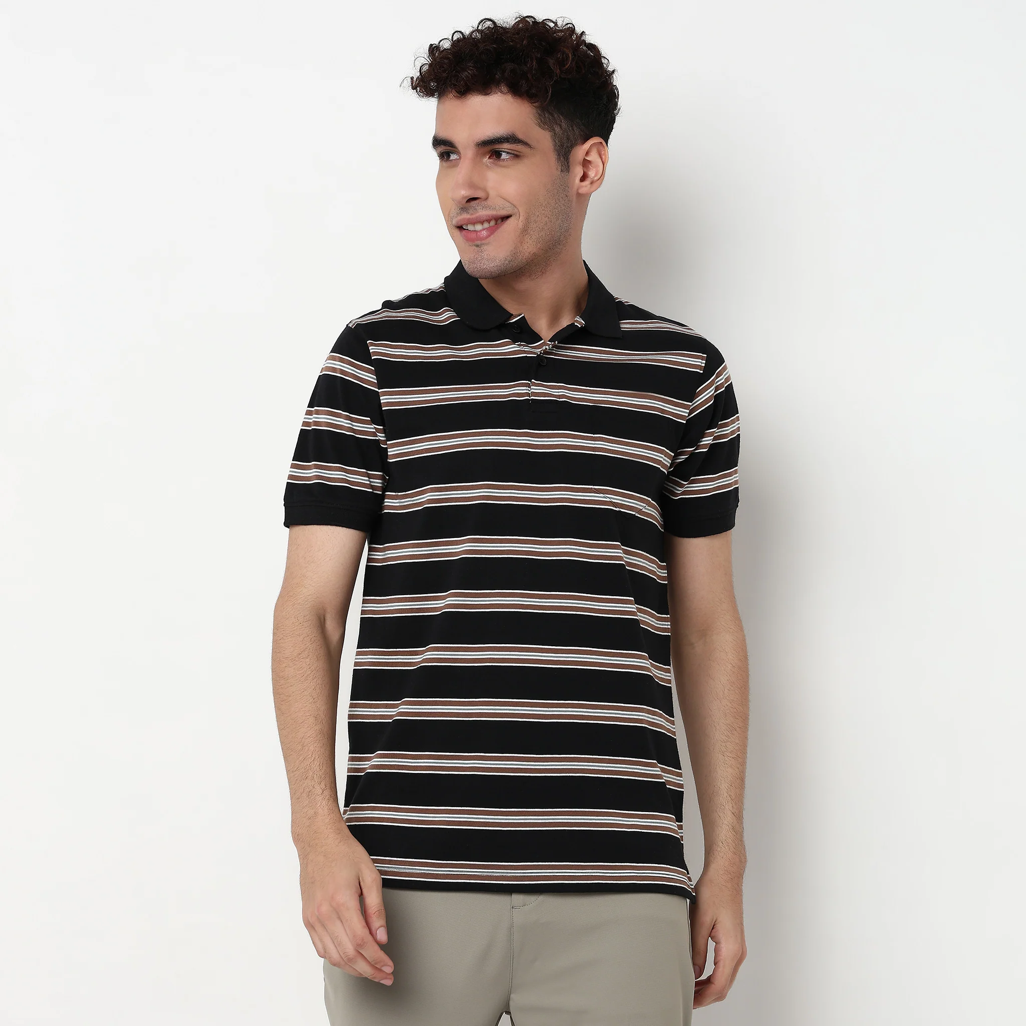 Striped Weekend Polo T-Shirt - Image 2
