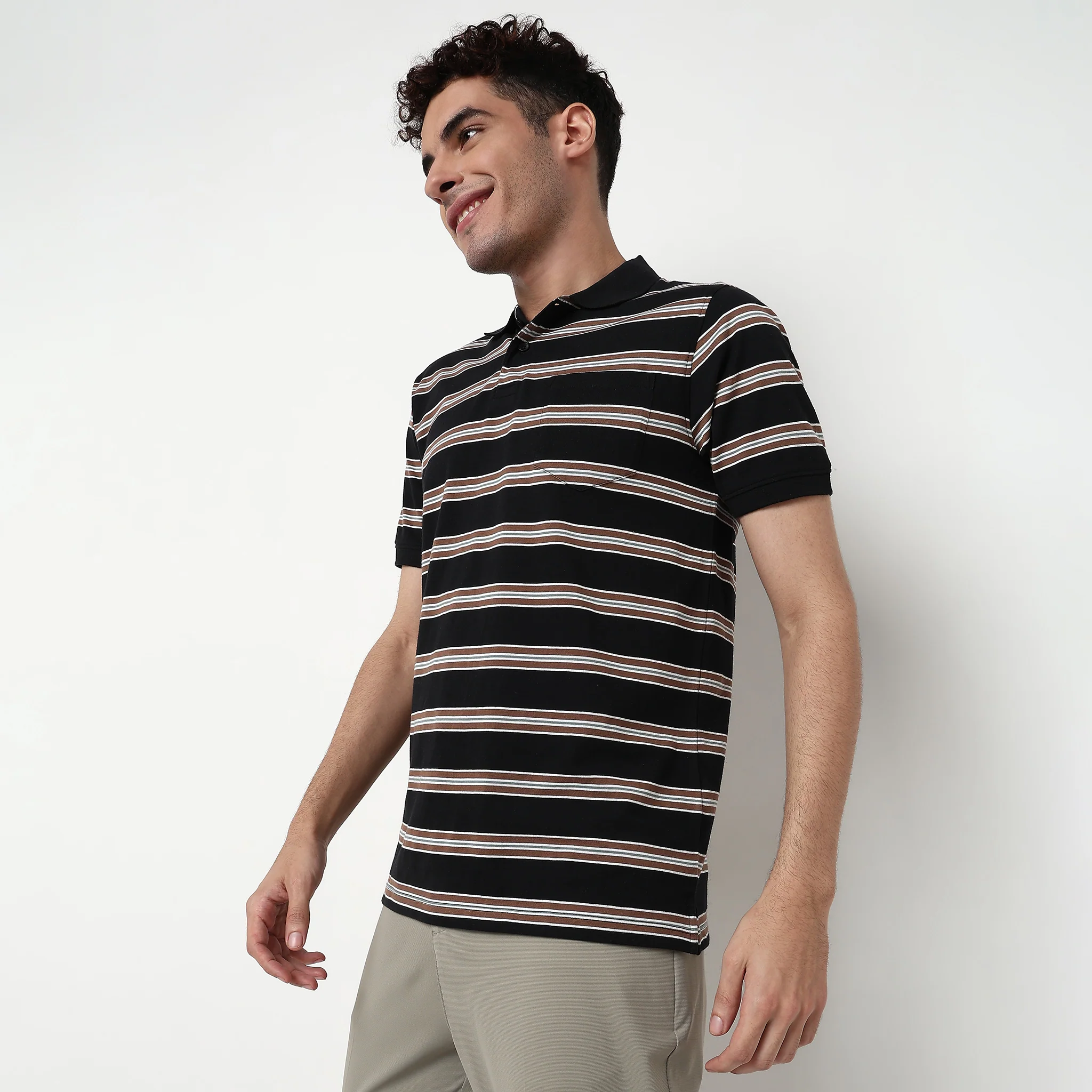 Striped Weekend Polo T-Shirt - Image 5