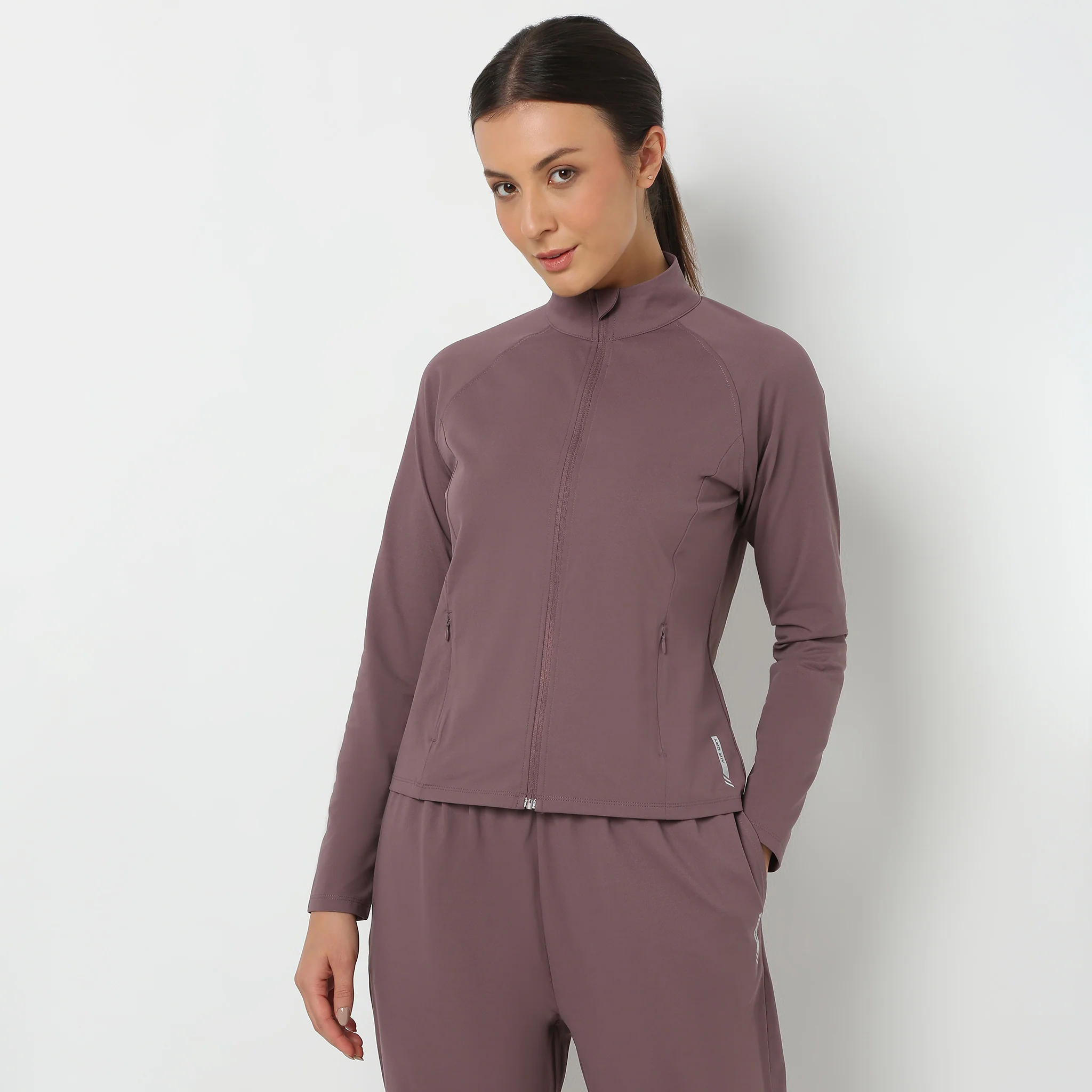 Air Dry Turtle Neck Full Sleeve Zipper Closure Solid Navigator Jacket - Image 7