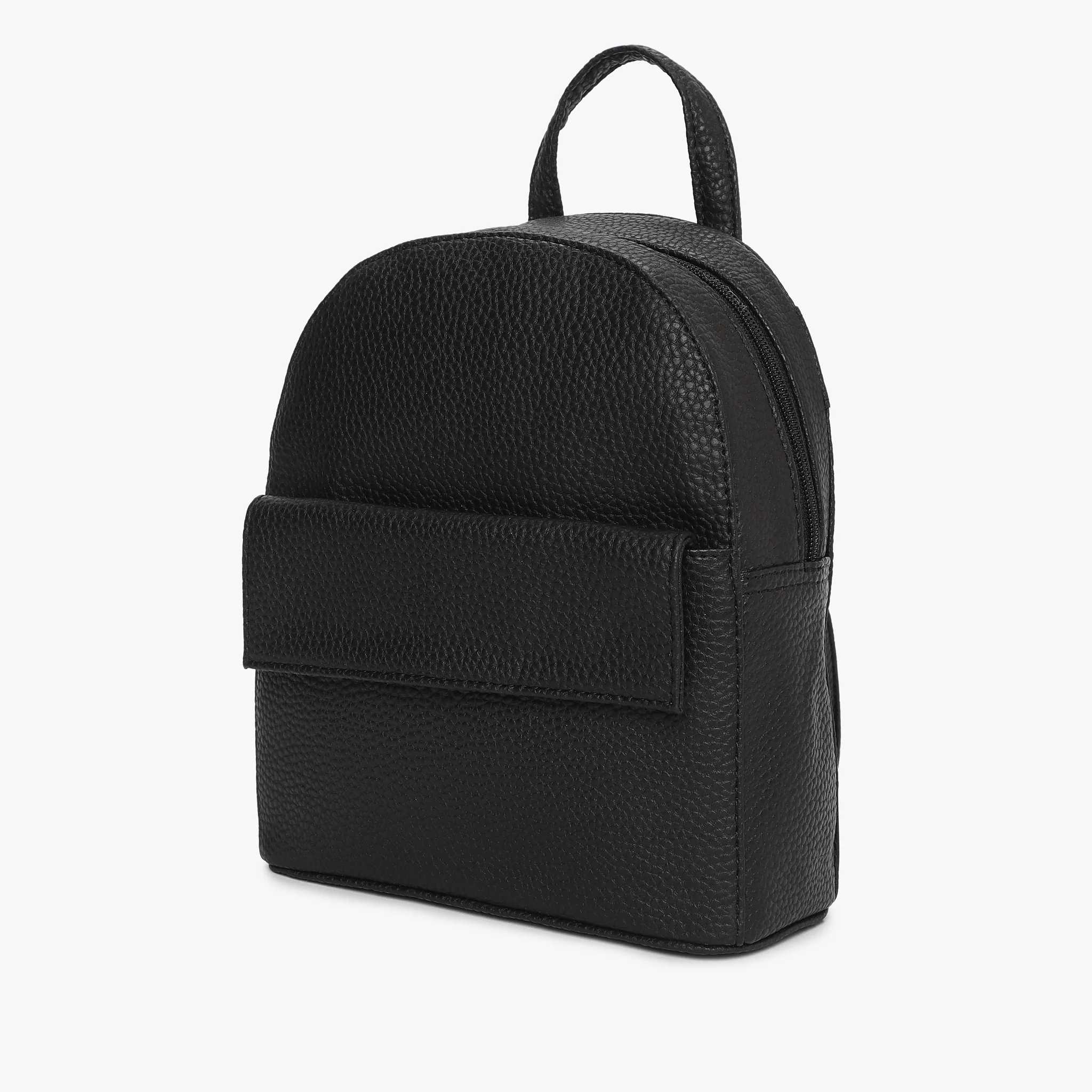 Womens Black Solid Backpack - Image 2
