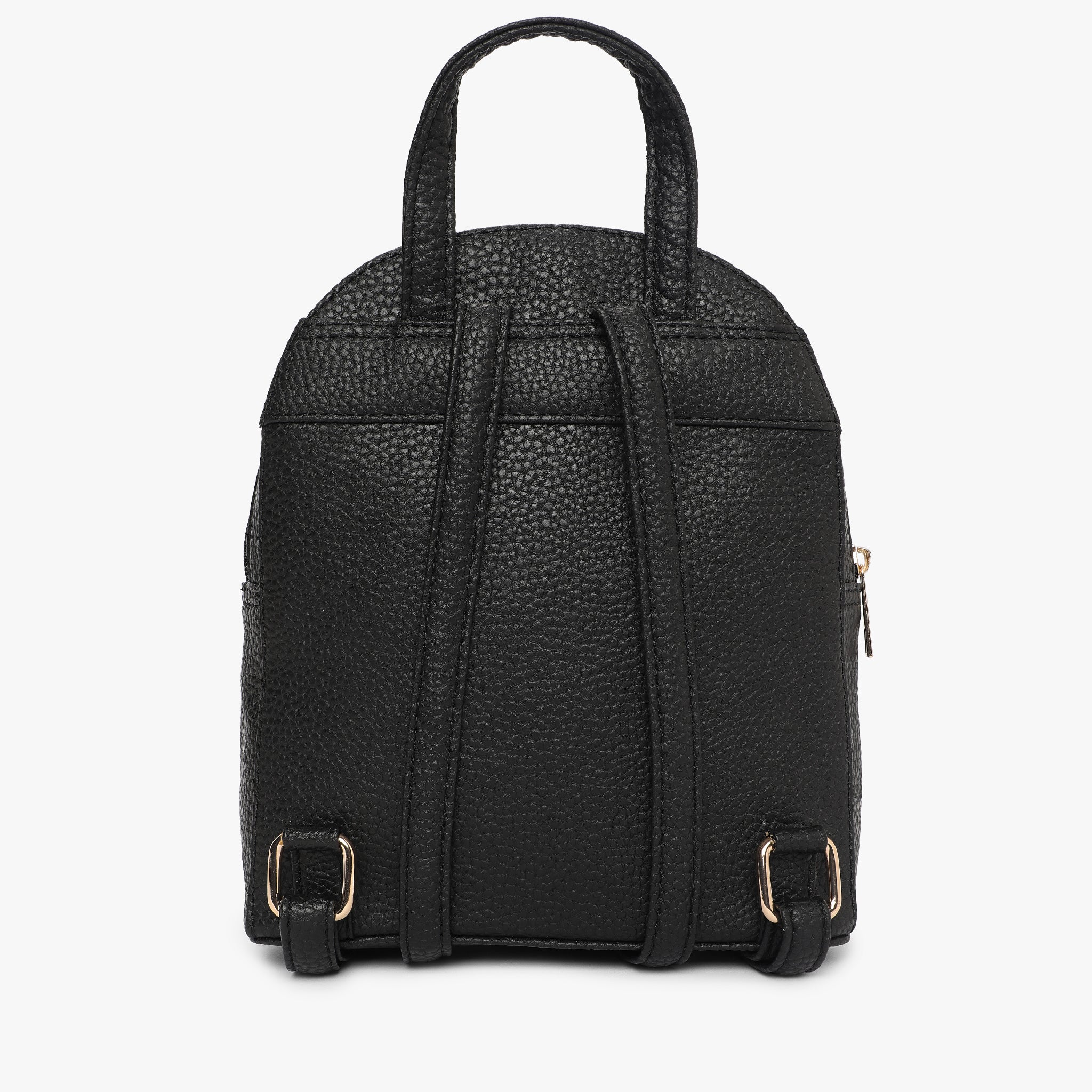Womens Black Solid Backpack - Image 3