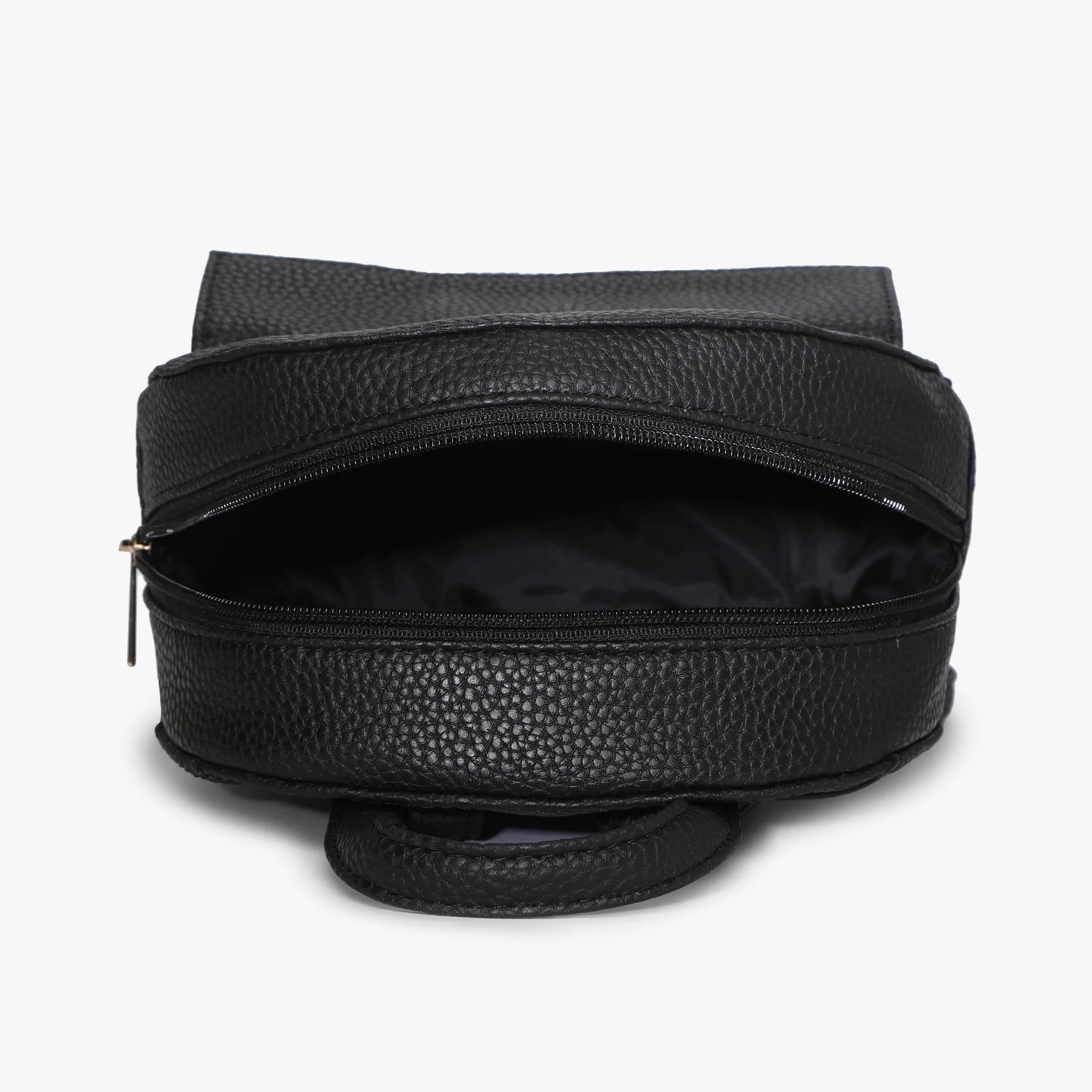 Womens Black Solid Backpack - Image 5