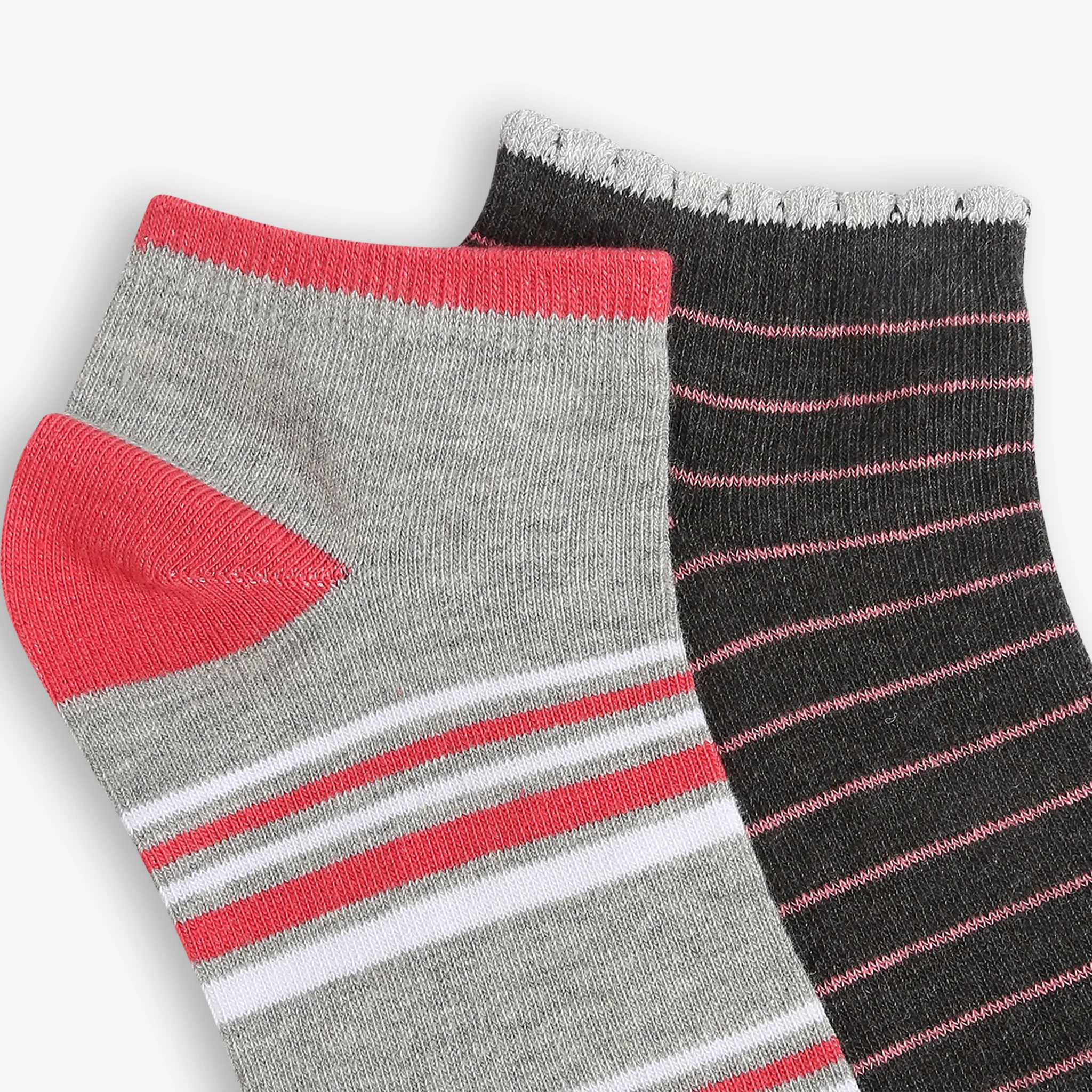 Womens Cotton Striped Socks (Pack of 2) - Image 8
