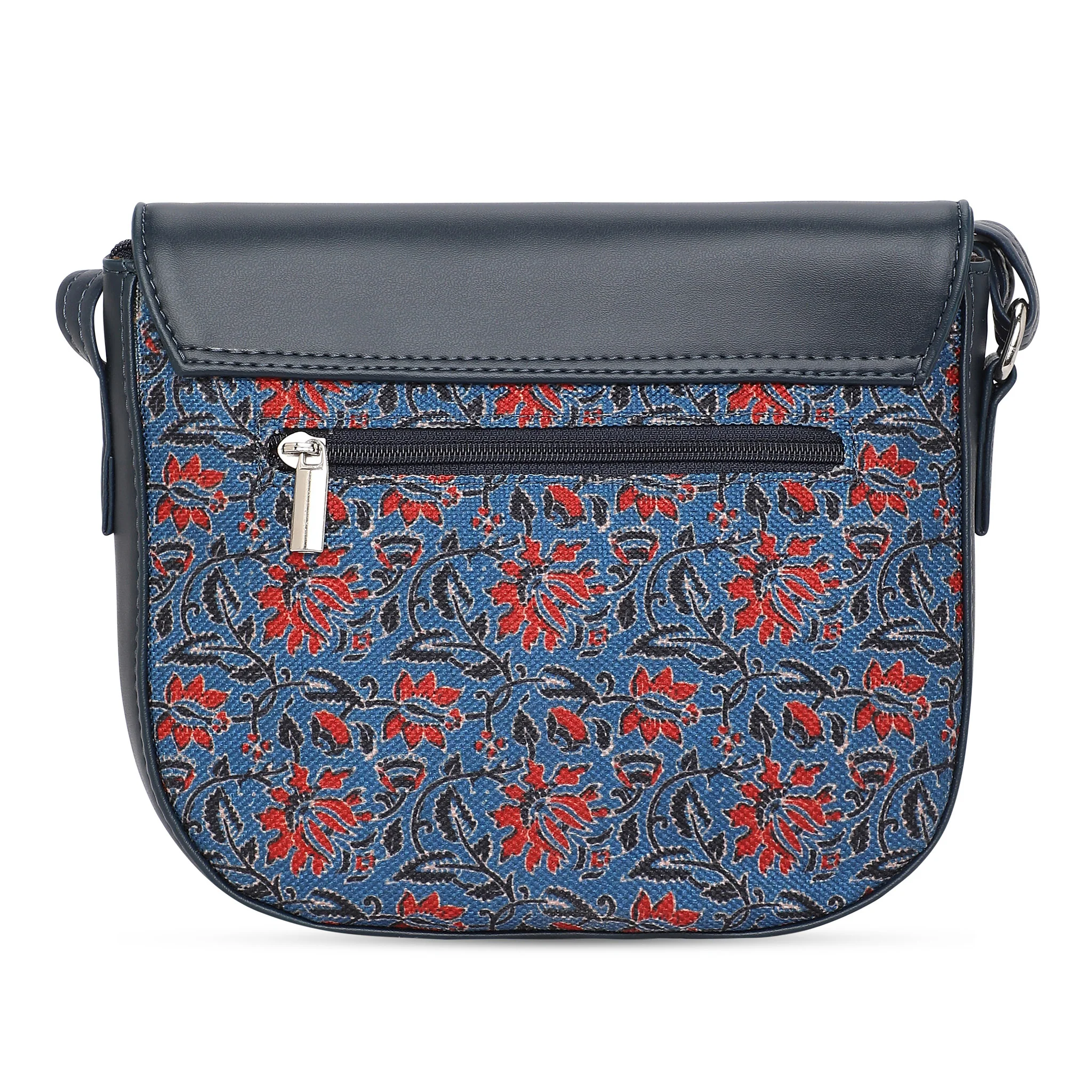Womens Poly Jute Flap Sling Bag - Image 4