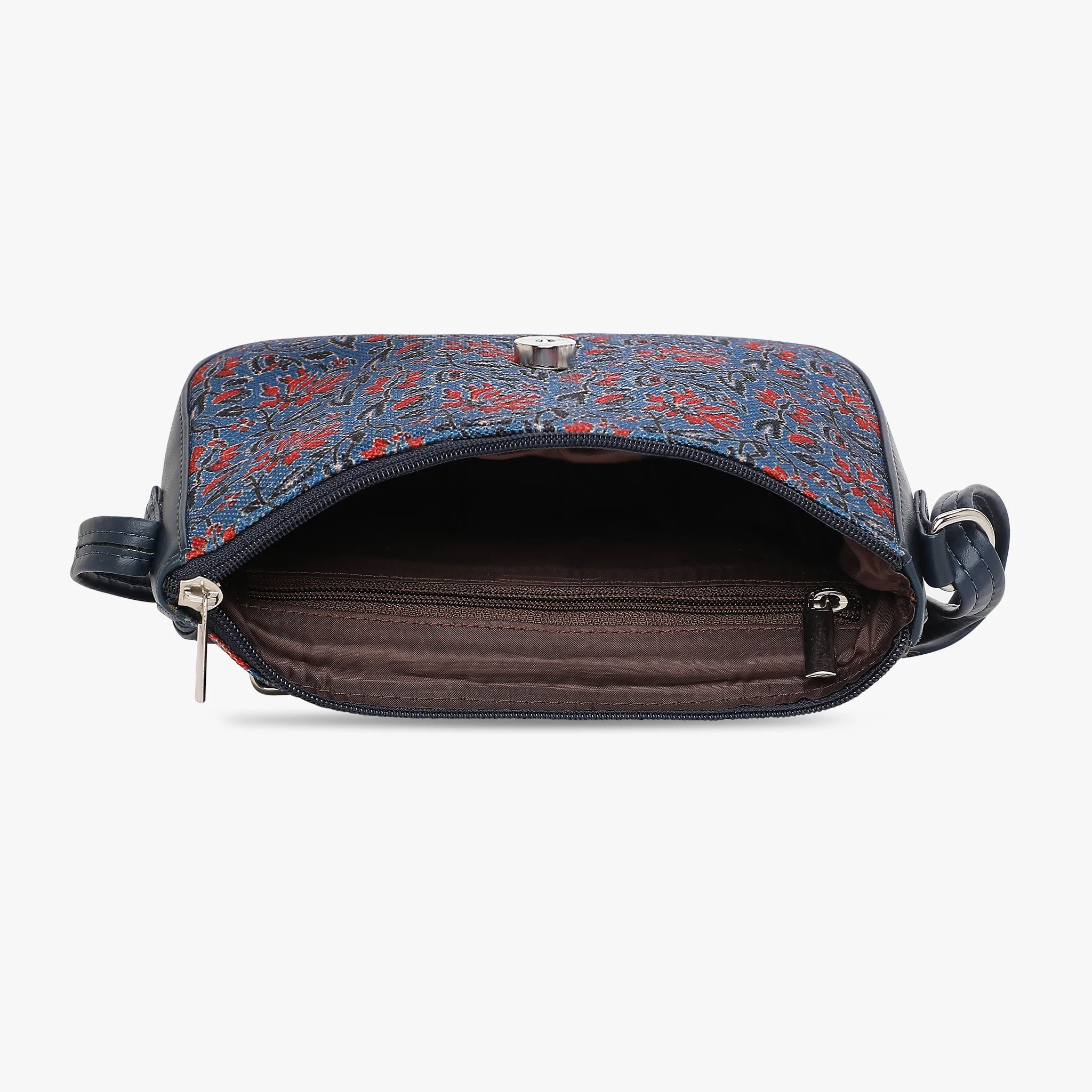Womens Poly Jute Flap Sling Bag - Image 5