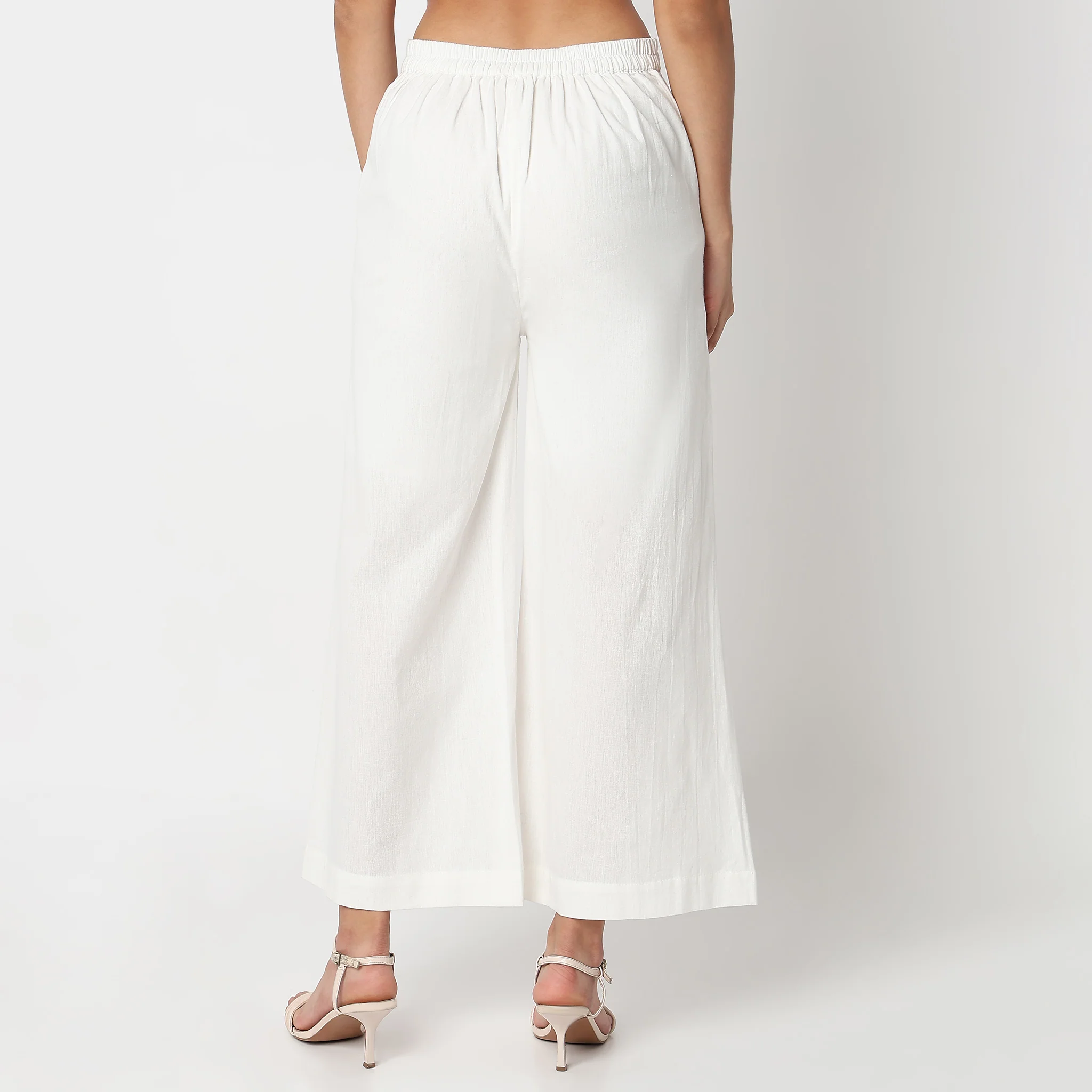 Woven Embroidered Palazzos - Image 3